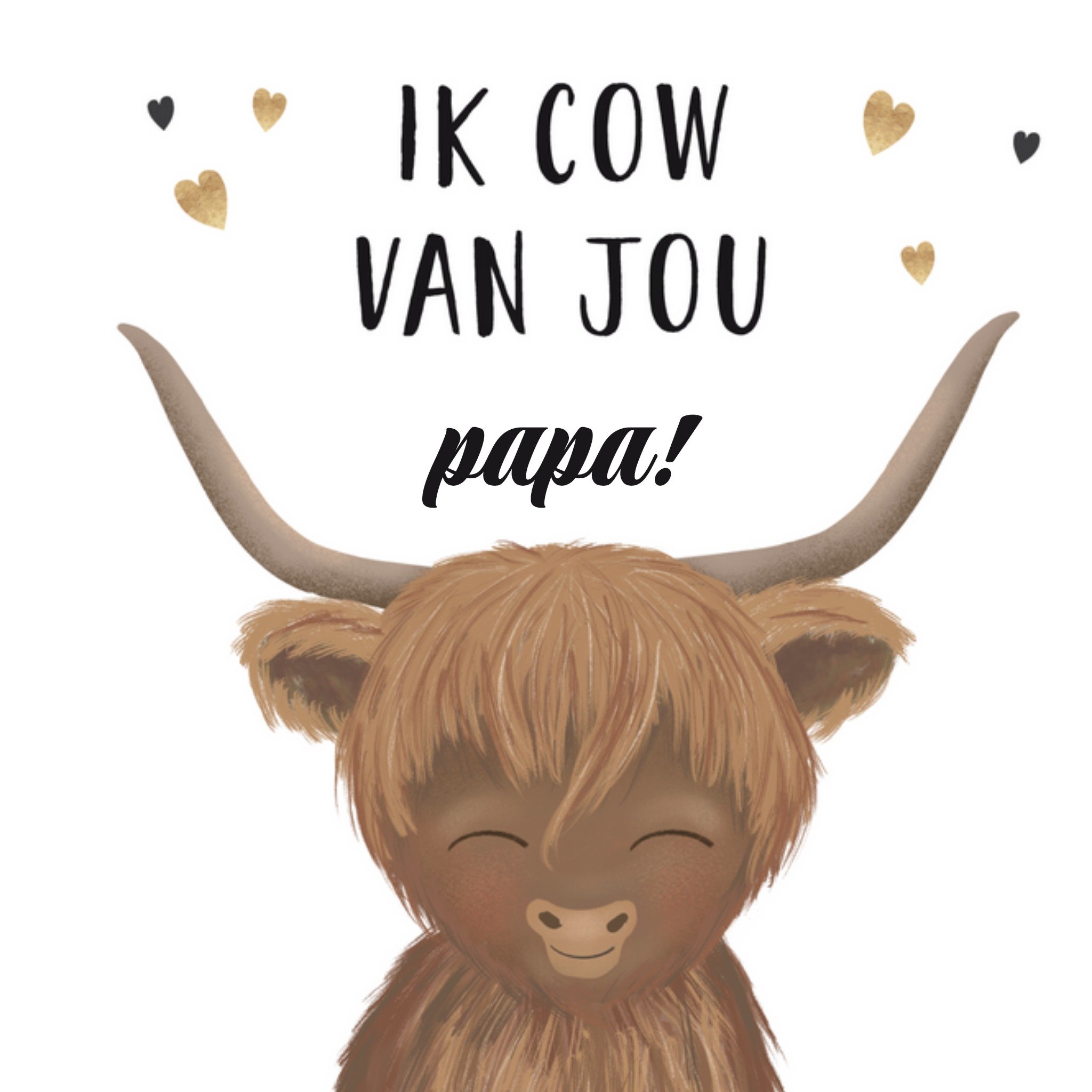 Tsjip - Valentijnskaart - papa - koe