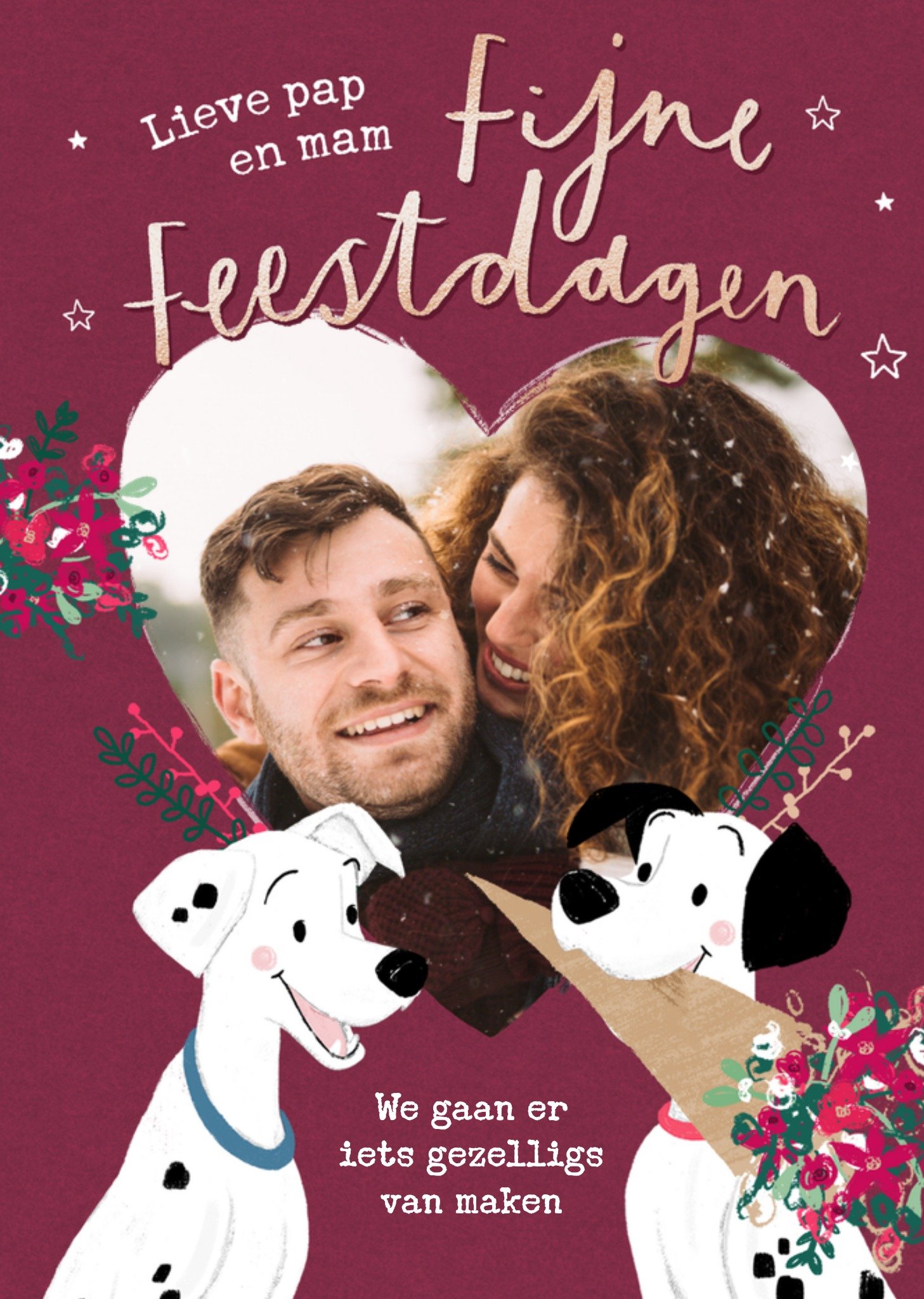 Kerstkaart Dalmatiers Ouders Disney