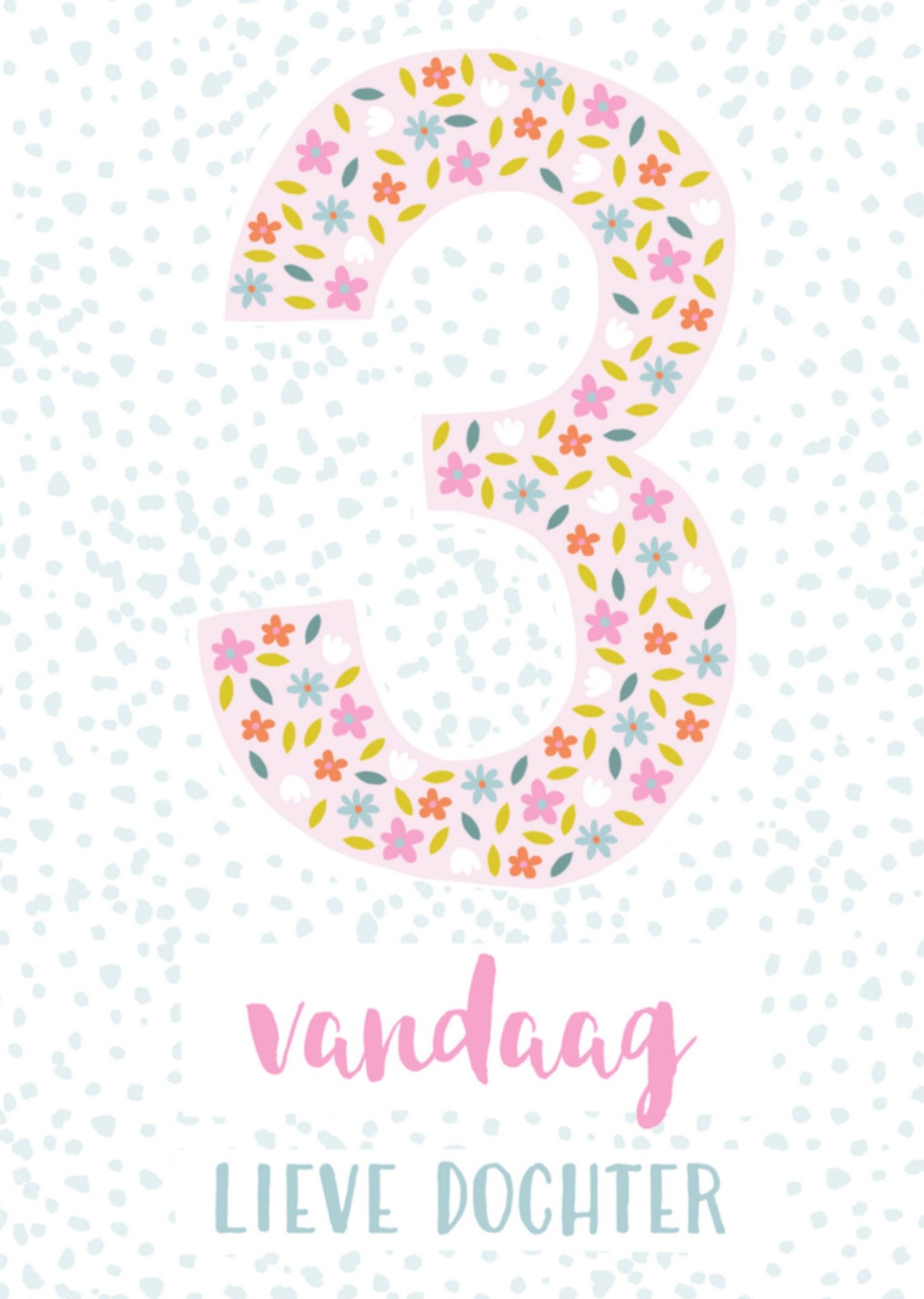 Greetz Verjaardagskaart 3 jaar dochter Standard Card