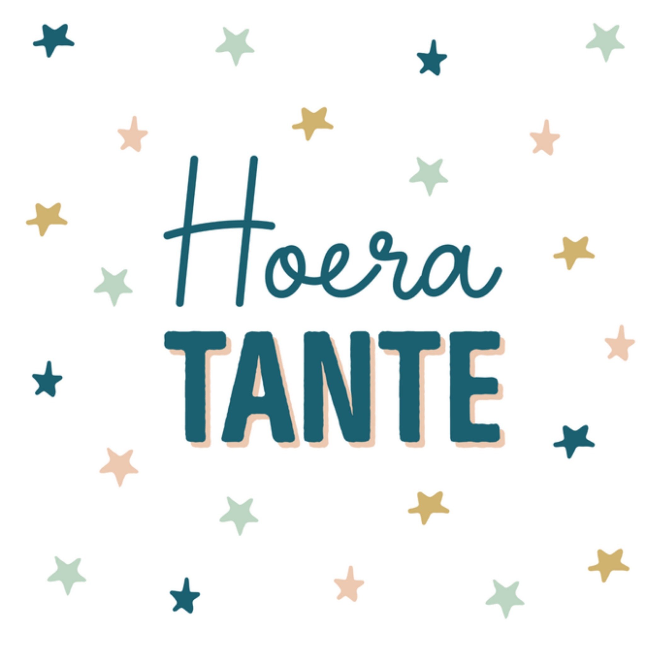 Papercute Geboortekaart Tante Vierkant