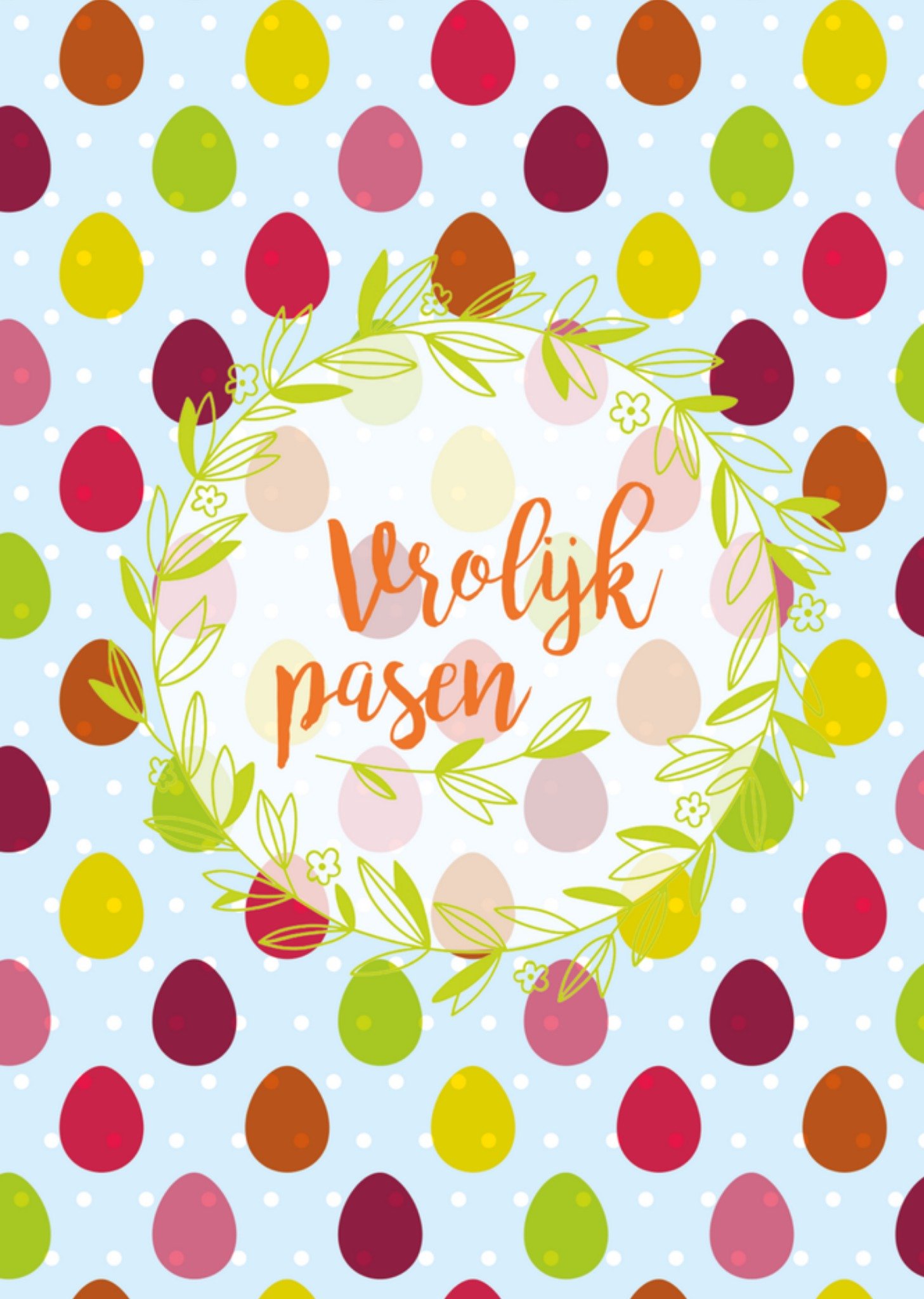 Paaskaart stippen Kaart Paperclip