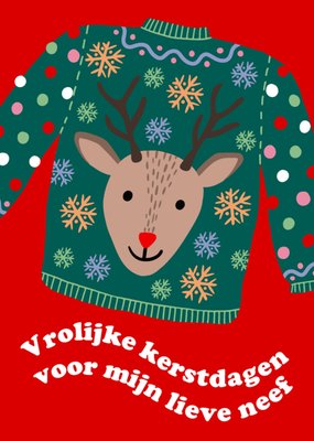 Greetz | Kerstkaart | Kersttrui | Rendier | Neef