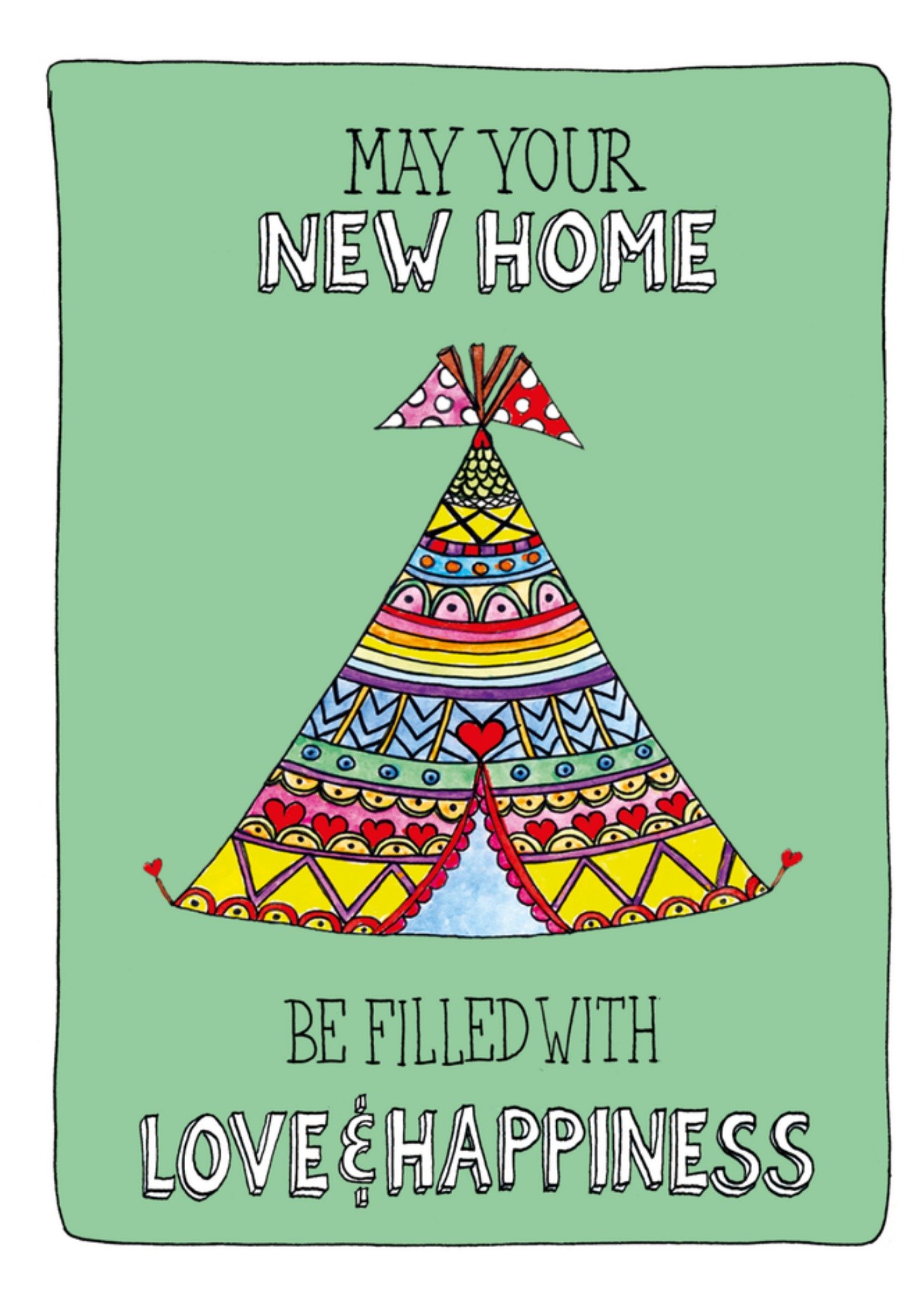 Nieuwe Woning kaart Love Happiness Kaart Sandysign