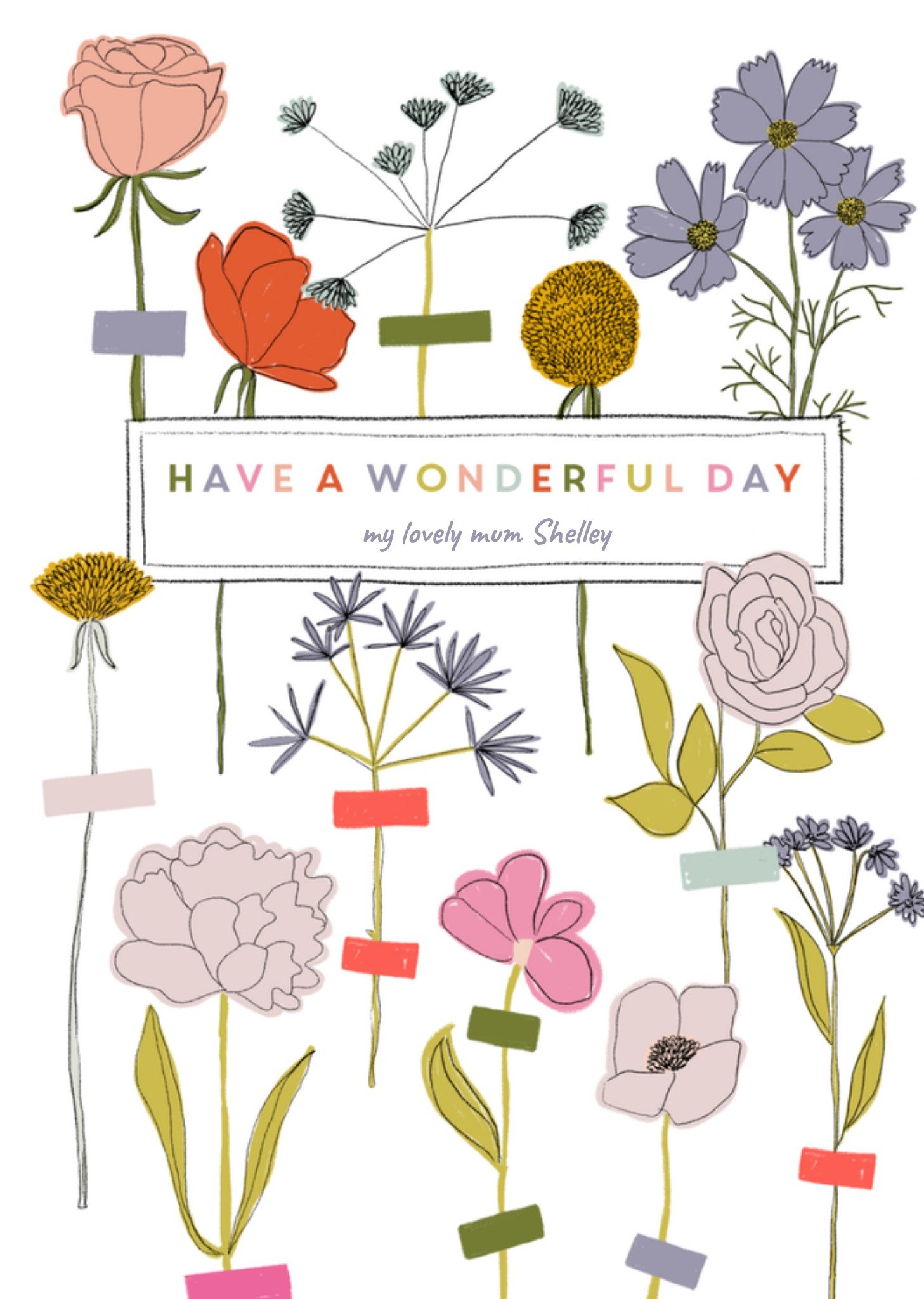 Greetz Verjaardag Bloemen Moeder Standard Card