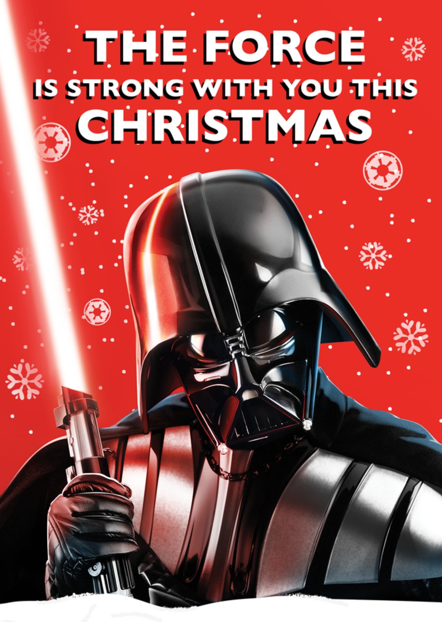 Kerstkaart Darth Vader The force is strong Star Wars