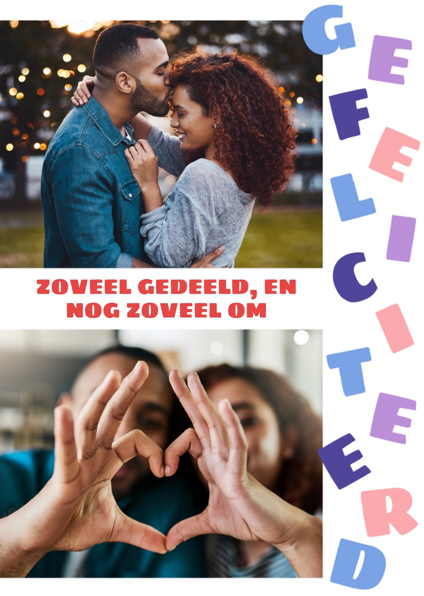 Jubileum kaart Zoveel Gedeeld En Nog Zoveel Om Gefeliciteerd Aanpasbare fotos Kaart Greetz