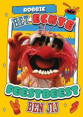 Muppets | Verjaardagskaart | Het echte feestbeest ben jij  