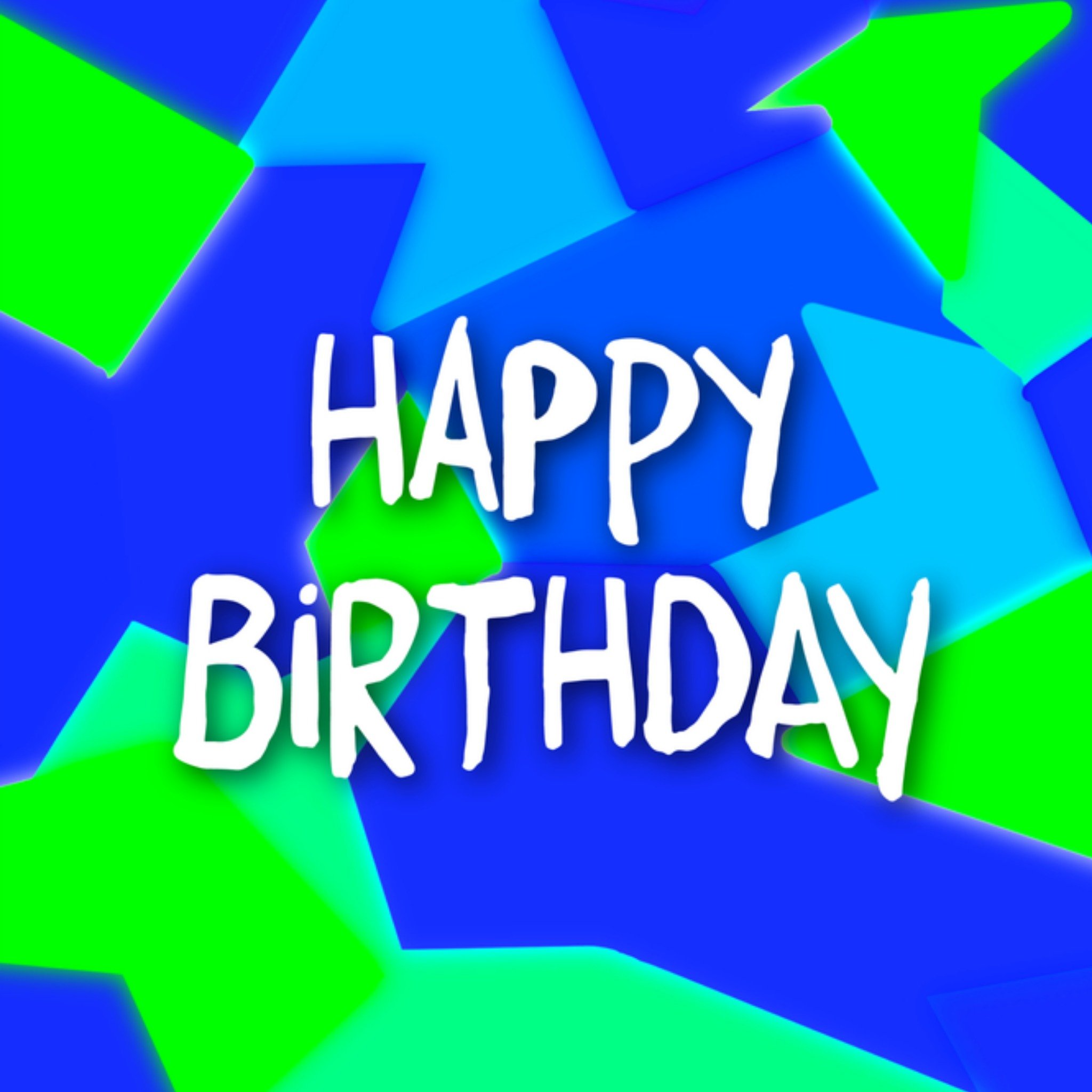 Greetz Verjaardagskaart groen abstract Vierkant