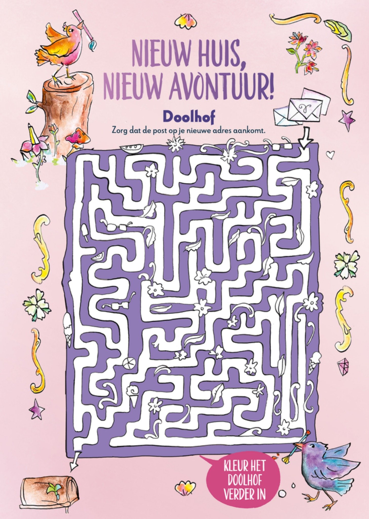 Nieuwe woning kaart Doolhof Avontuur Kaart Jill