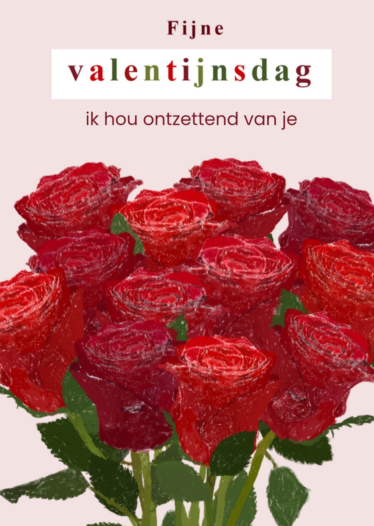Valentijnskaart rozen Kaart Greetz
