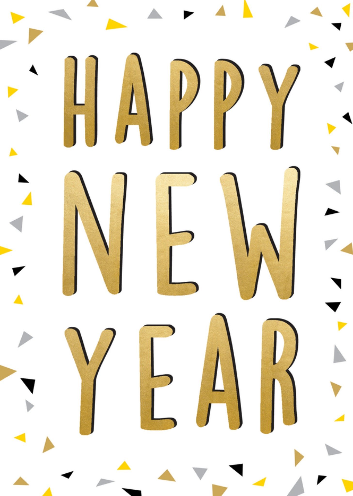 Nieuwjaarskaart patroon goud Kaart Marieke Witke