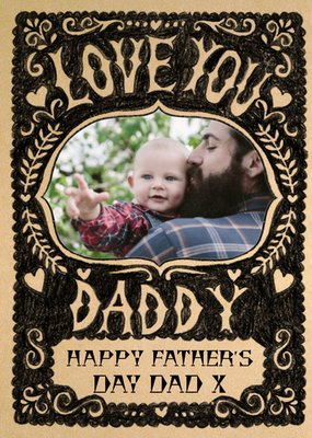 Love You Daddy Foto Upload Papa Vaderdag Kaart