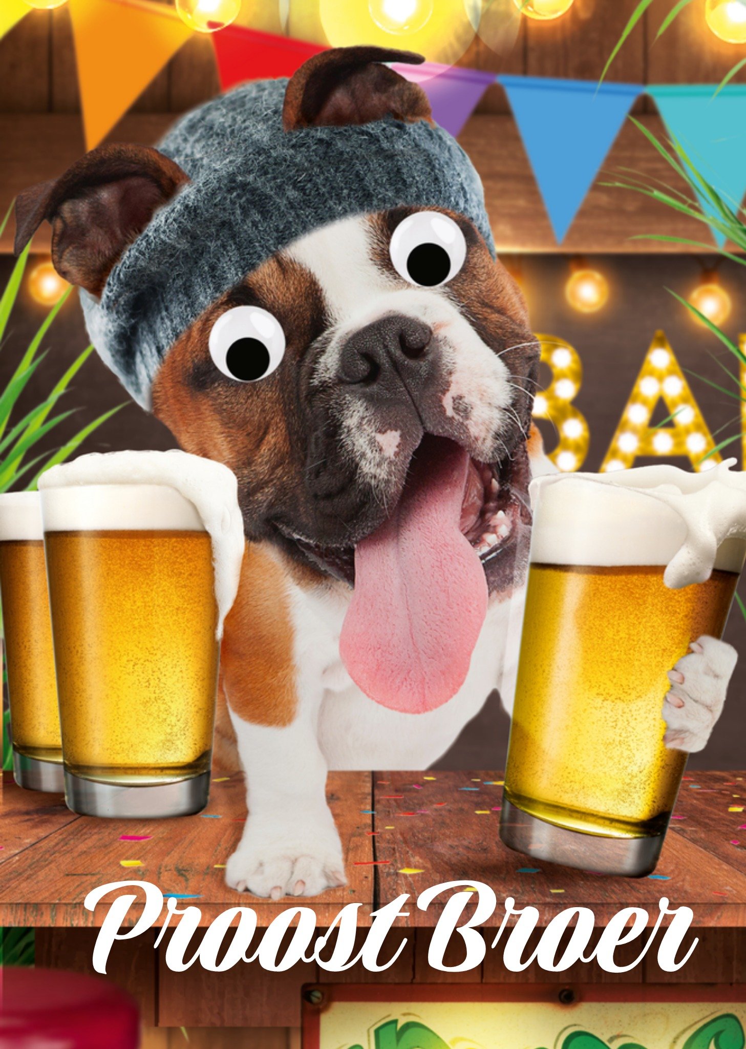 Broer en Zus dag Hond Kaart Paperclip