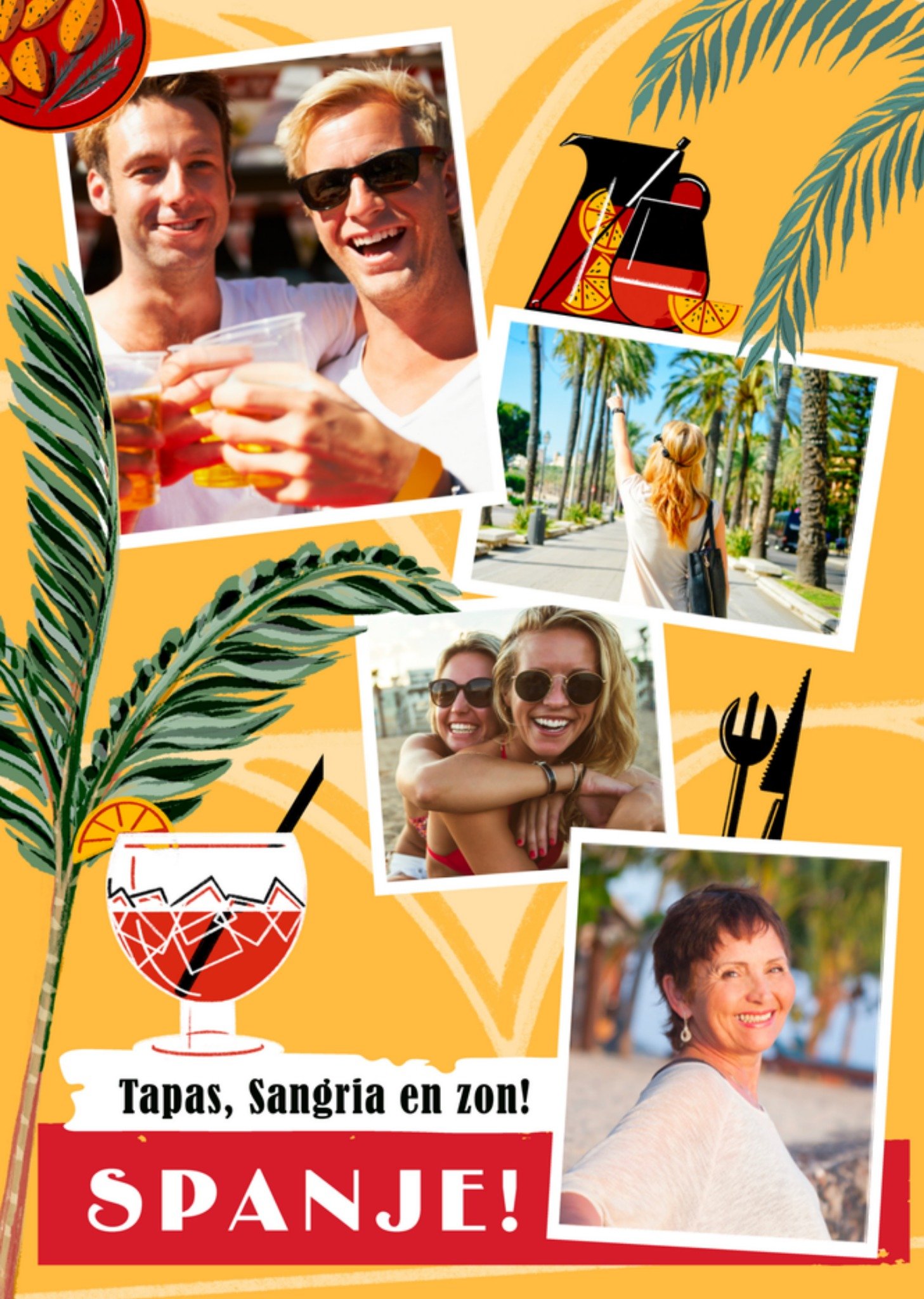 Vakantiekaart groetjes uit Spanje Kaart Greetz