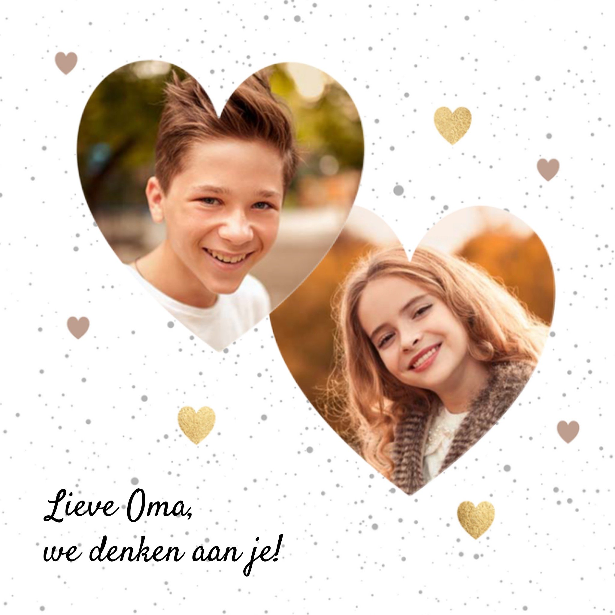 Valentijnskaart fotokaart oma Vierkante Kaart Luckz