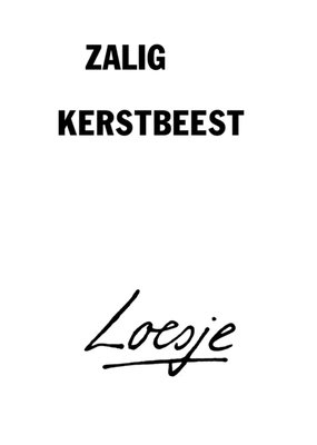 Loesje | Kerstkaart | kerstbeest
