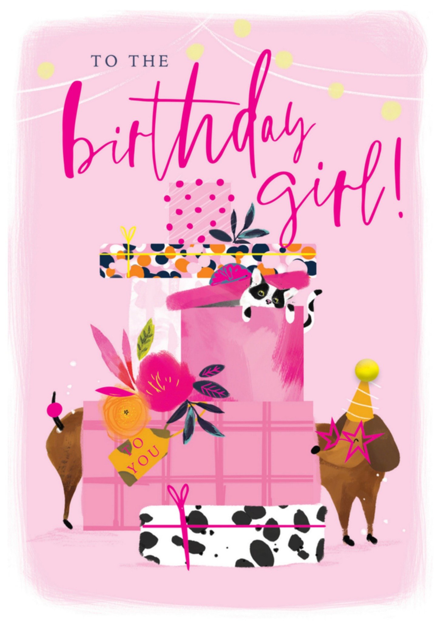 Abacus Verjaardagskaart illustratie hond Kaart Abacus Cards