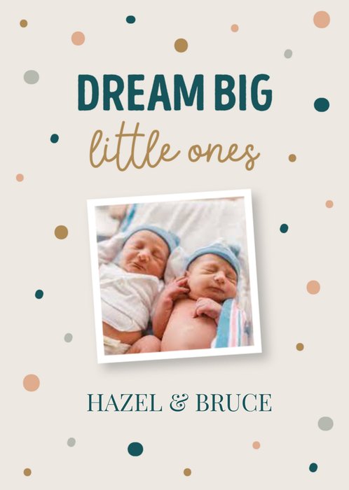 Papercute | Geboortekaart | Dream Big | Tweeling