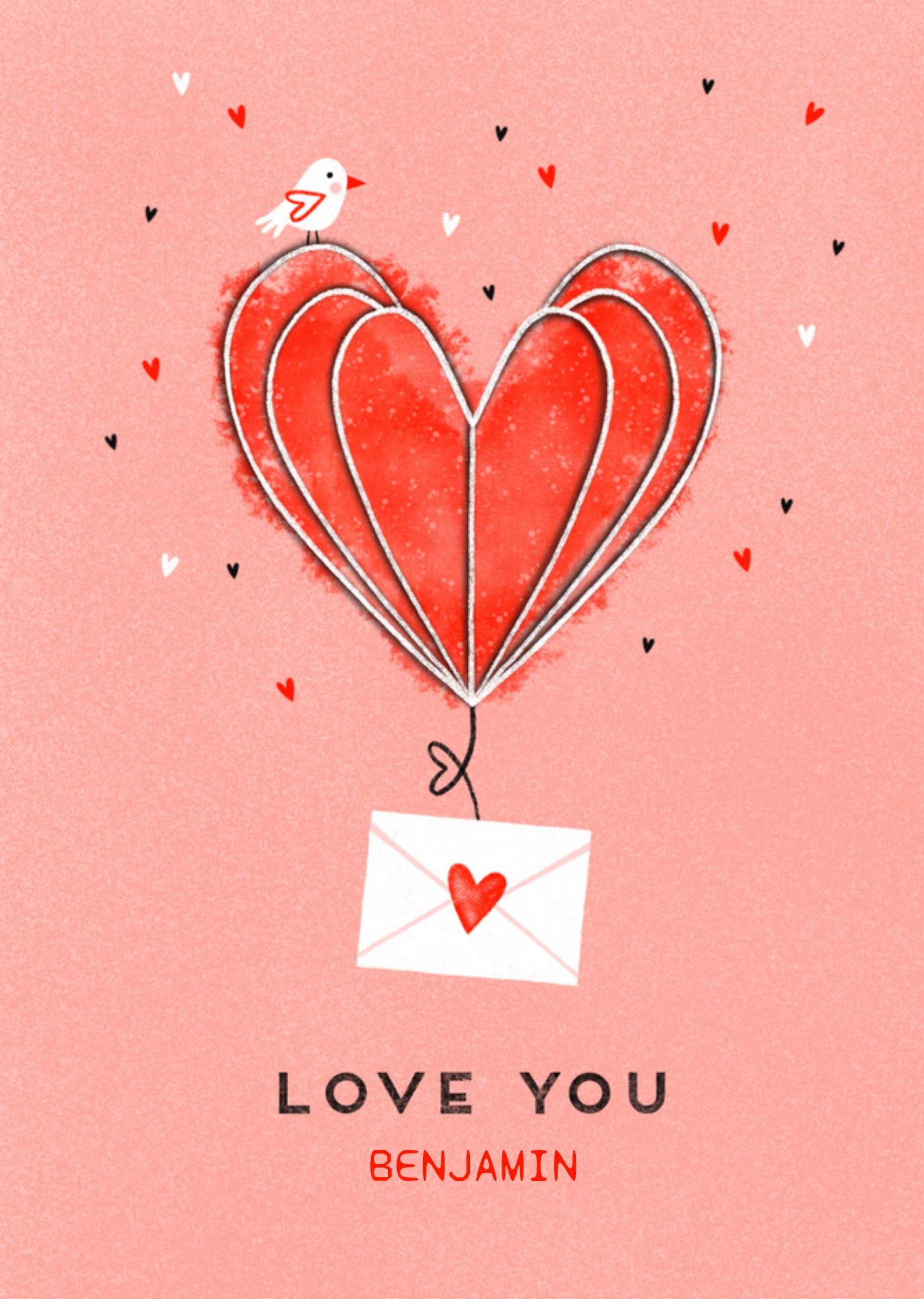 Valentijnskaart met naam Kaart Marieke Witke