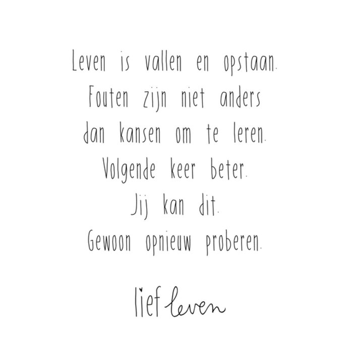 Lief Leven | Gezakt kaart | Werknemer 