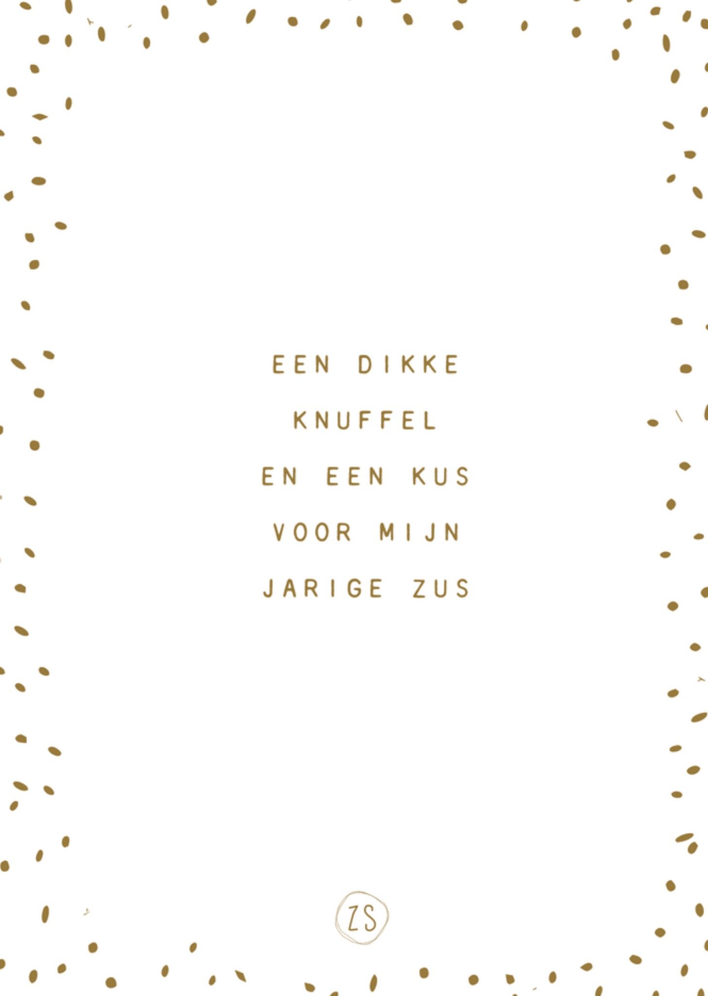 Zusss Verjaardagskaart Dikke Knuffel Standard Card