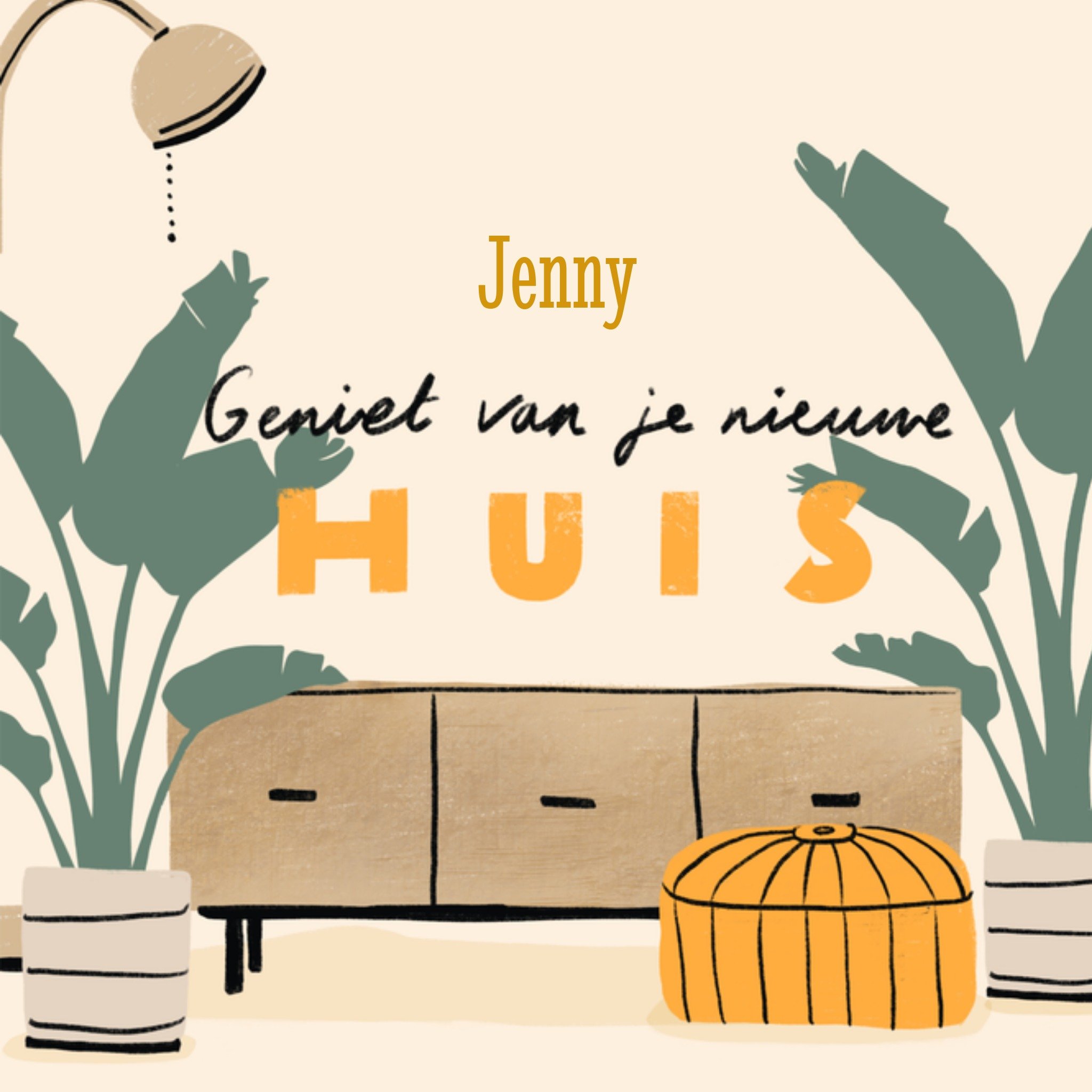 Greetz Verhuiskaart Dochter Naam Vierkant