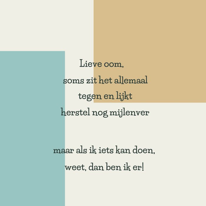 Greetz | Denken aan | Lieve oom