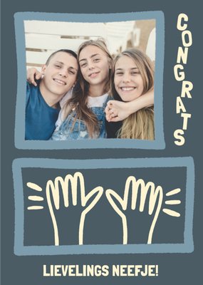 Lievelings Neefje Foto Upload Met Geïllustreerde Handen Gefeliciteerd Kaart