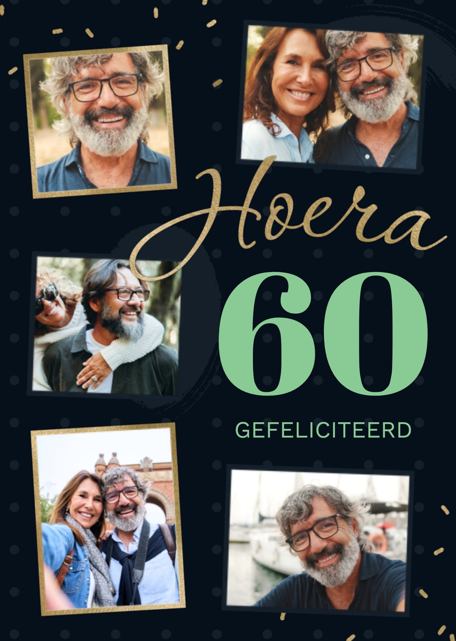Greetz Verjaardagskaart 60 jaar fotokaart Standard Card