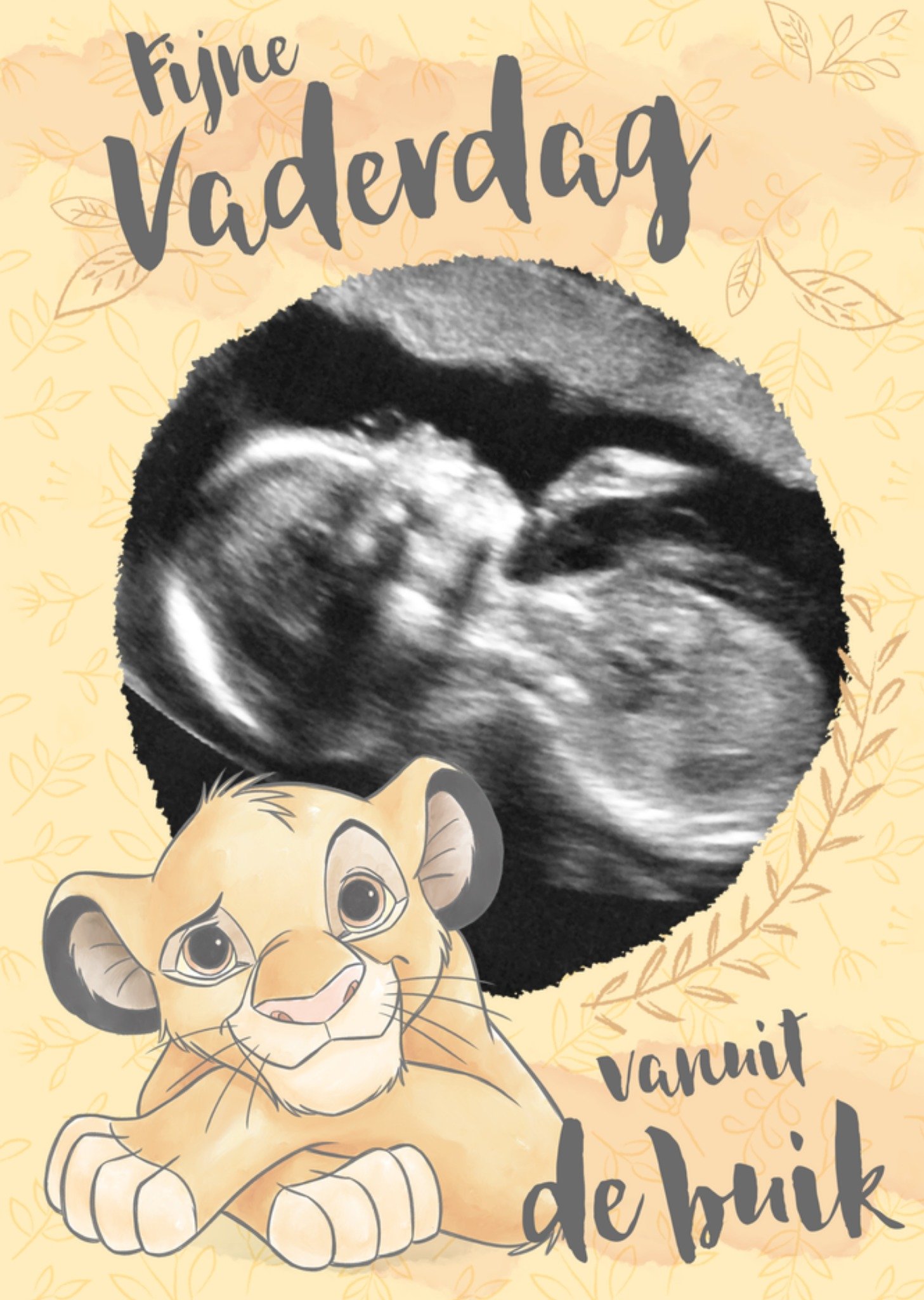 Vaderdagkaart Lion King Vanuit de buik Kaart Disney