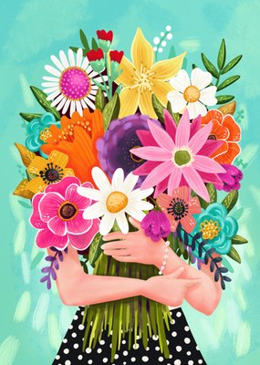 Aniet Illustration | Verjaardagskaart | Bloemen