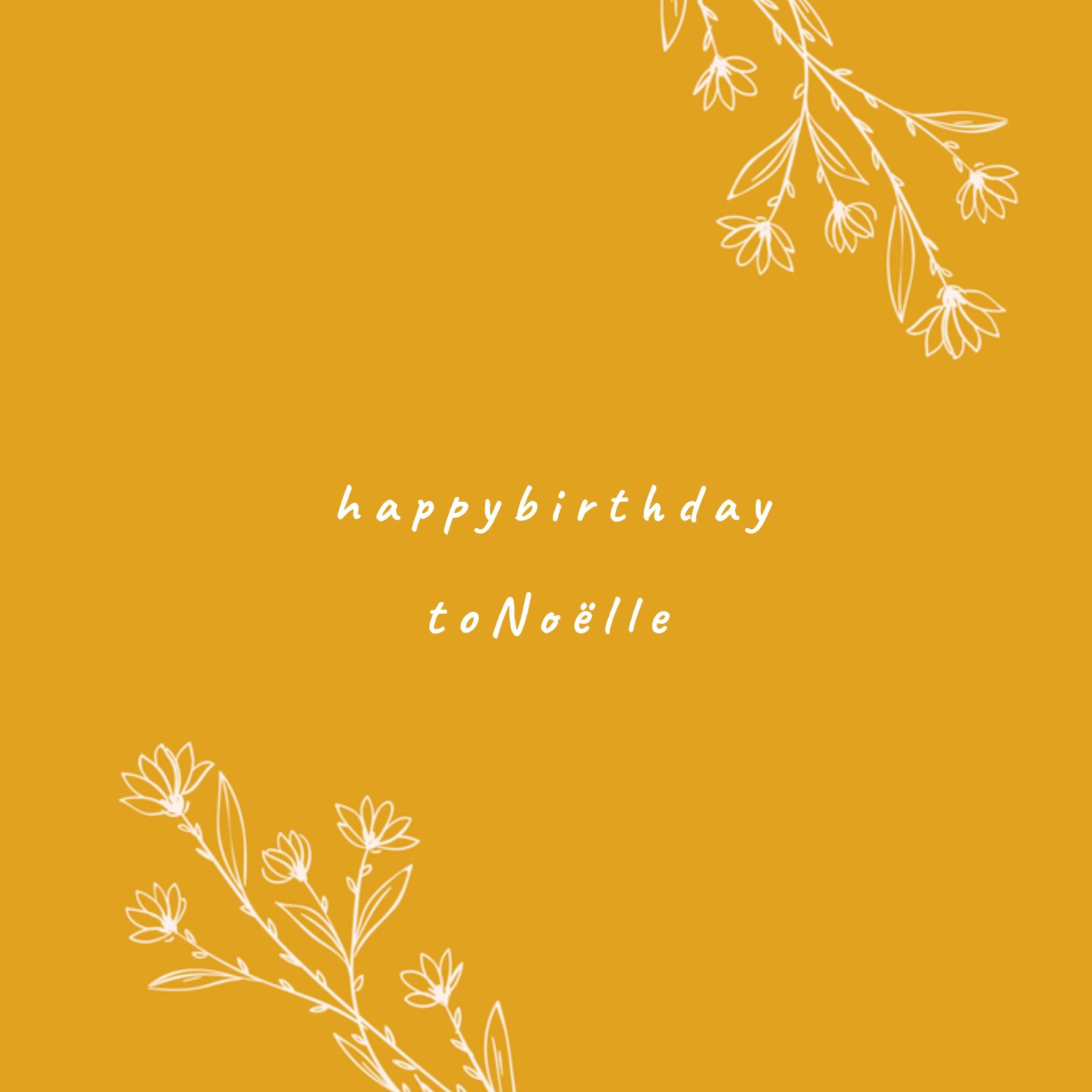 Greetz Verjaardag Bloemen Met naam Vierkant