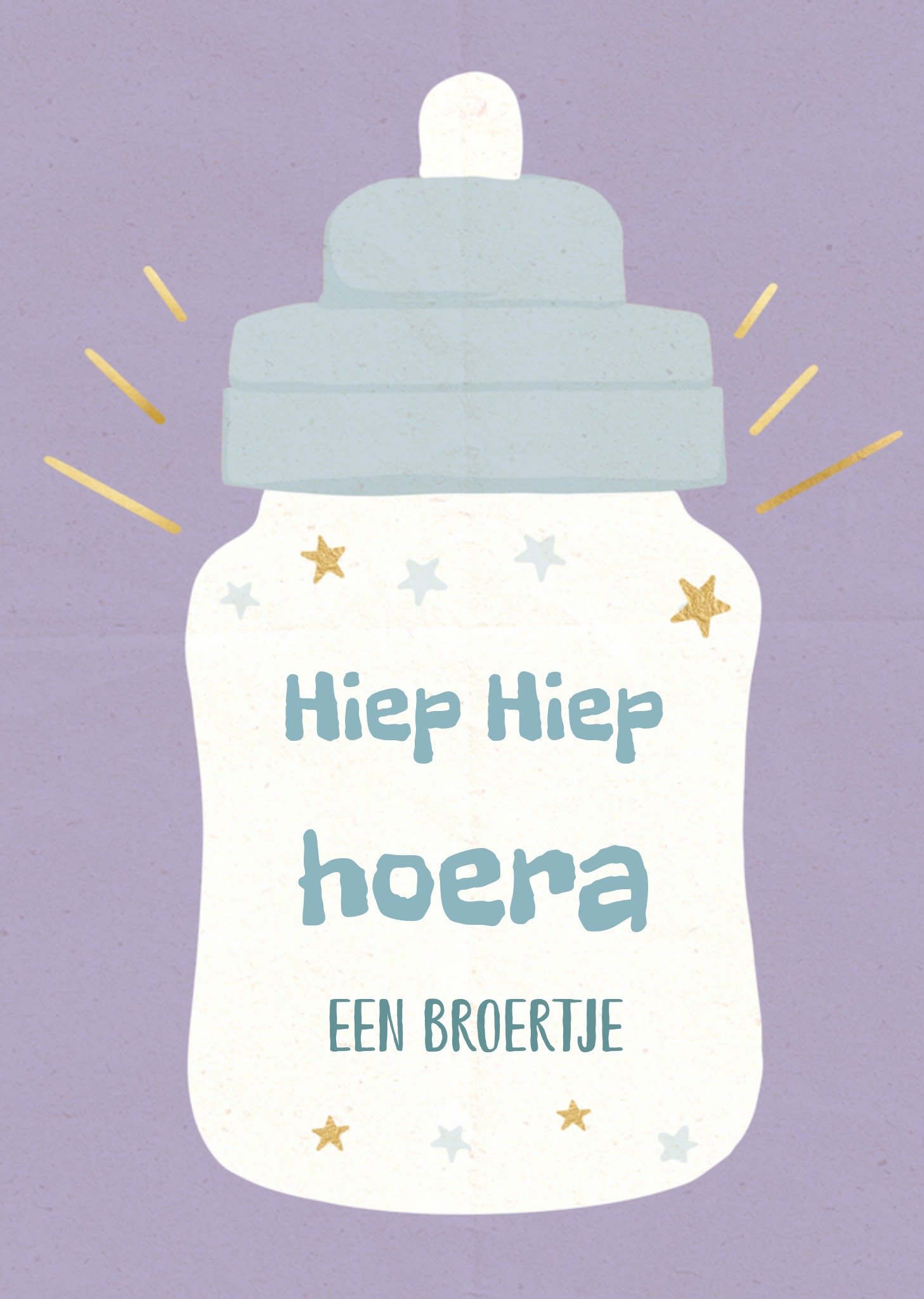 Geboortekaart Een broertje Greetz