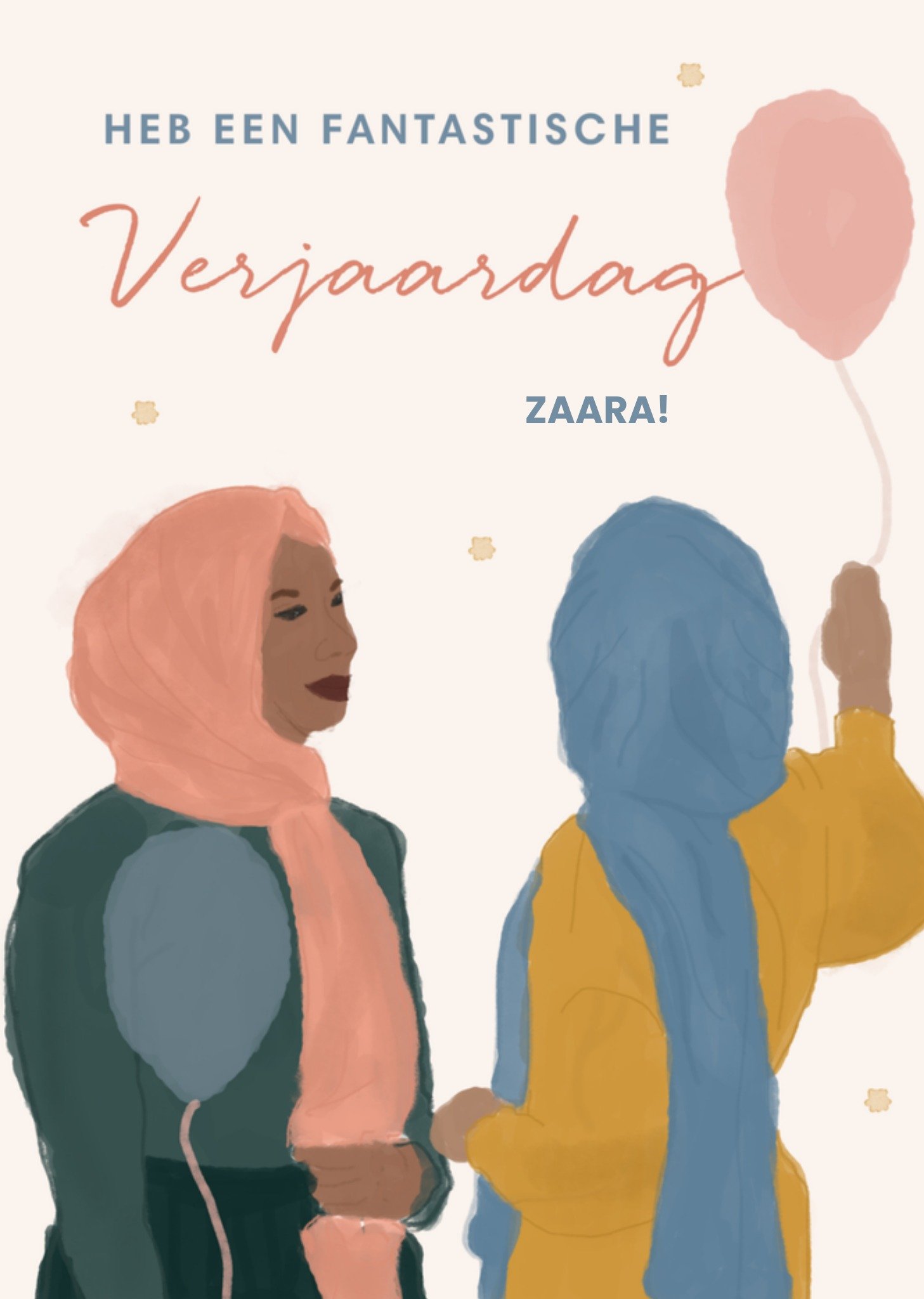Greetz Verjaardag Ballon Roze Standard Card