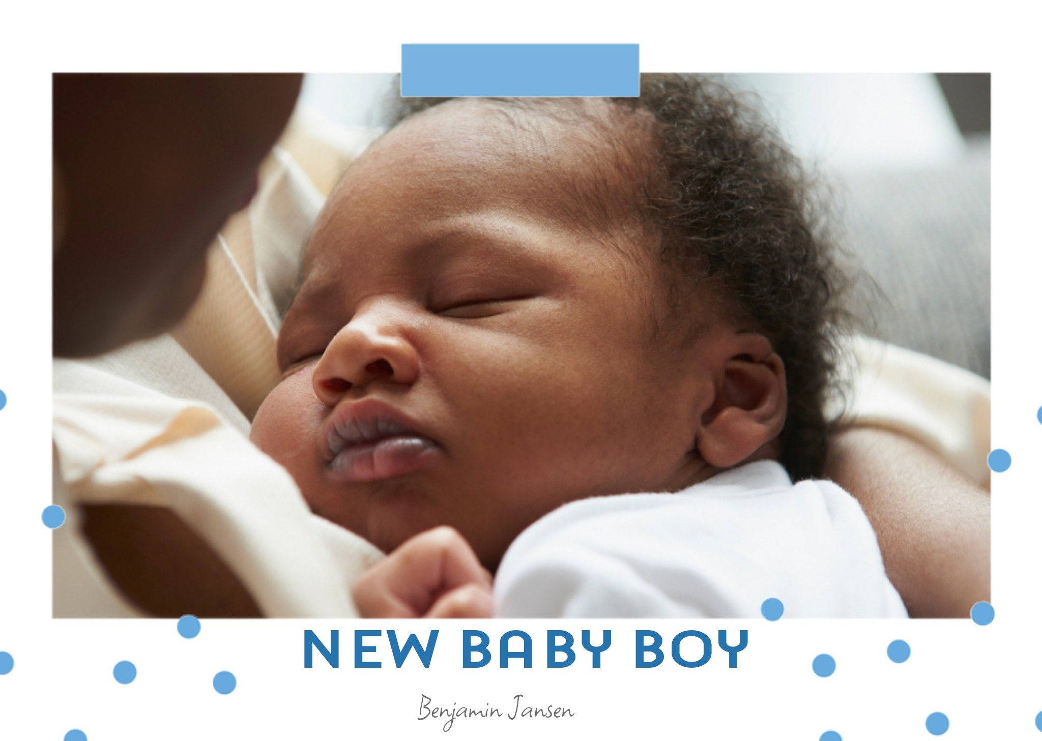 Greetz Geboortekaart new baby boy met naam Standard Card