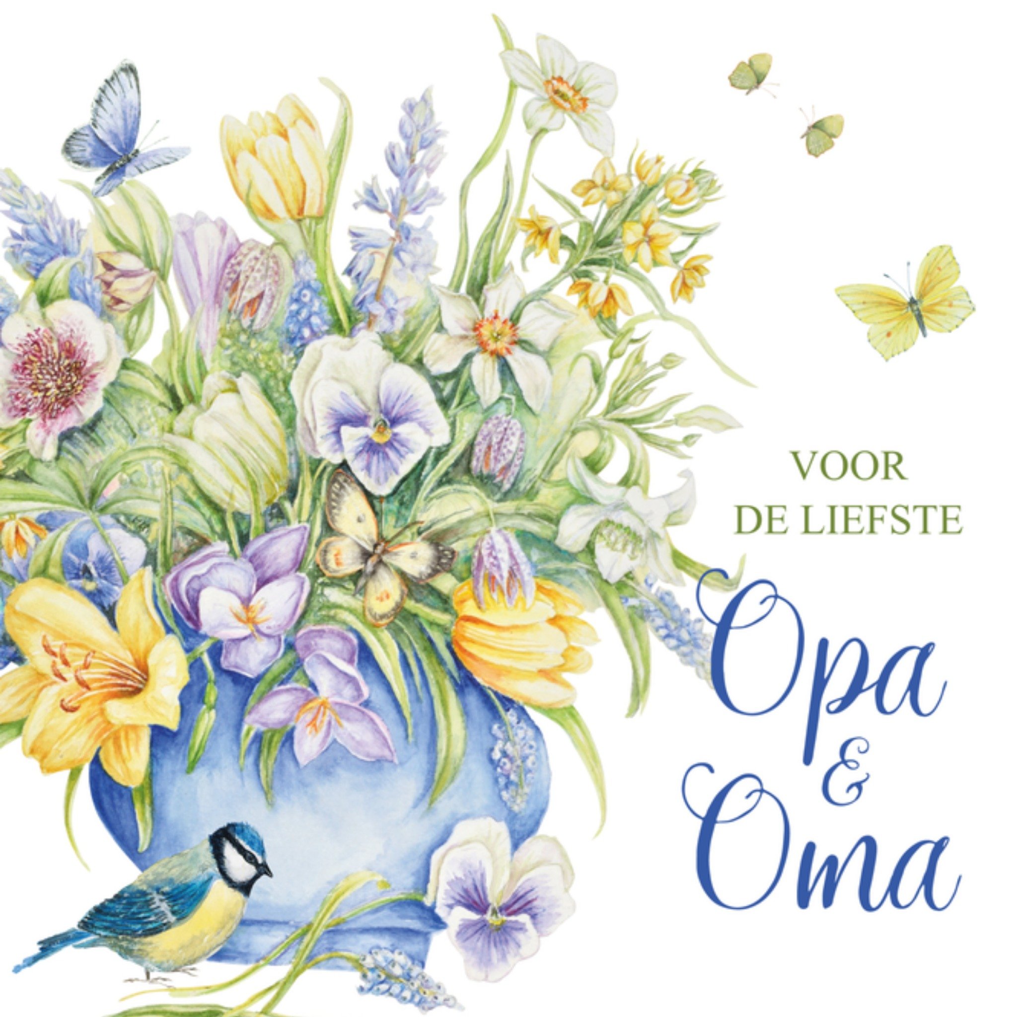 Opa Oma Voor de liefste Vierkante Kaart Janneke Brinkman