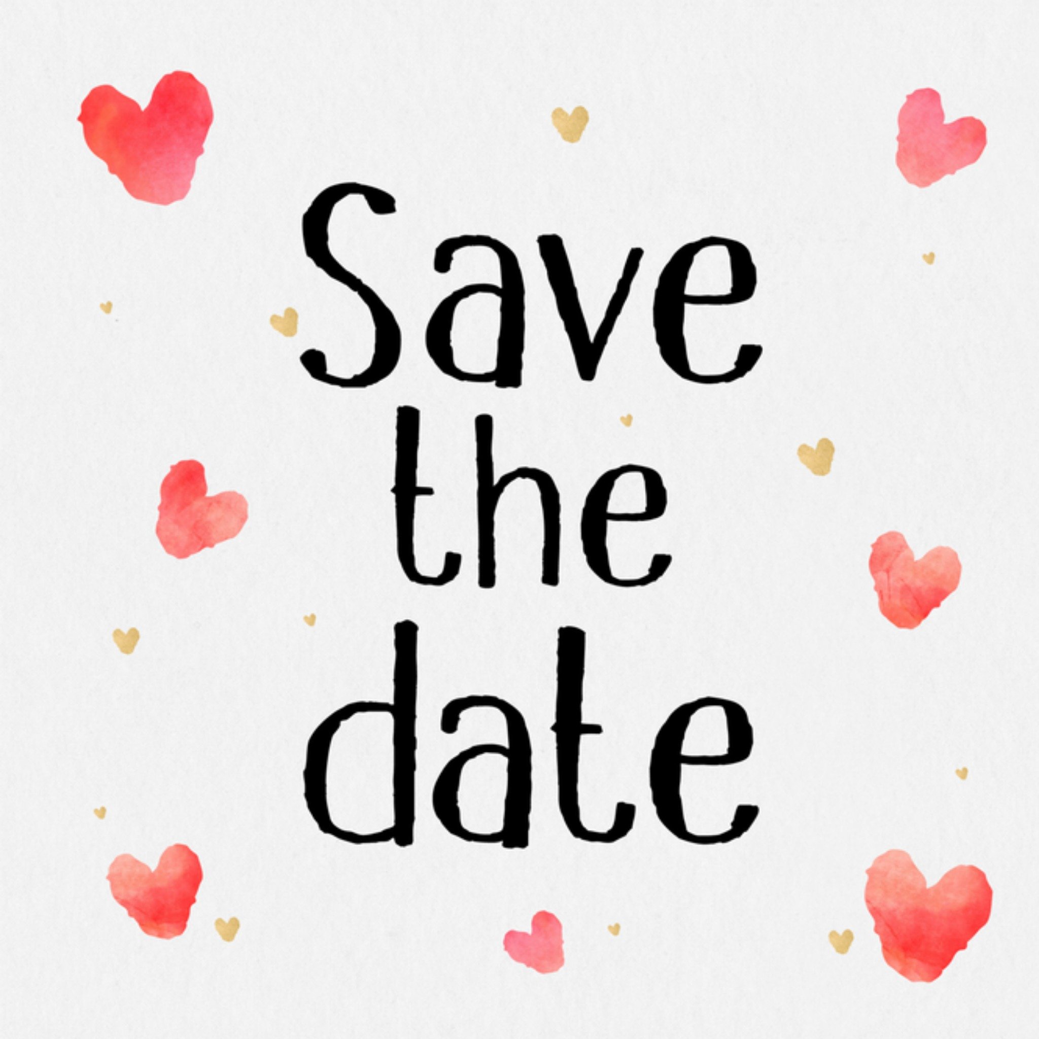 Greetz Save the date hartjes Vierkant