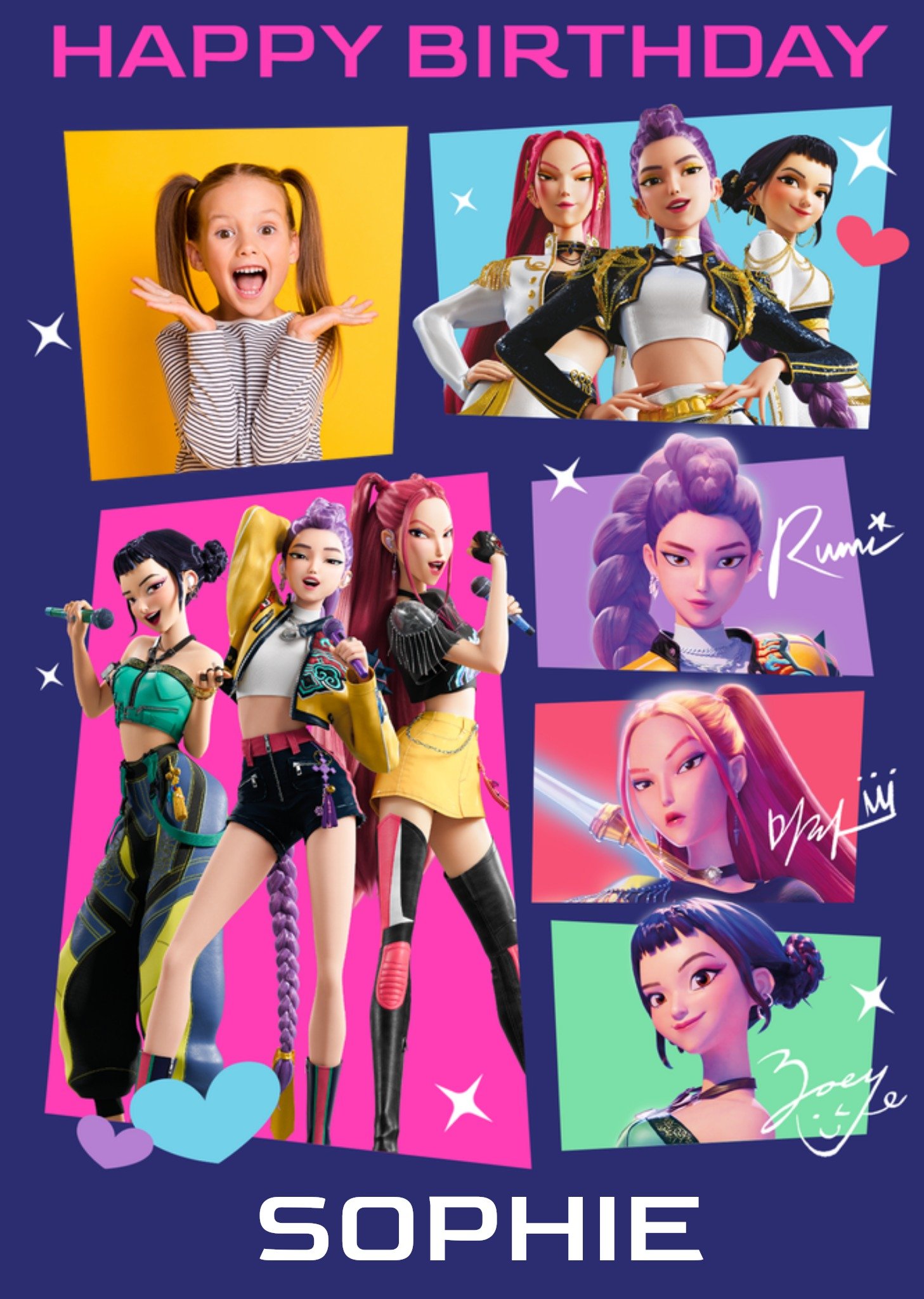 Danilo Verjaardagskaart Rumi Mira Zoey KPOP Demon Hunters