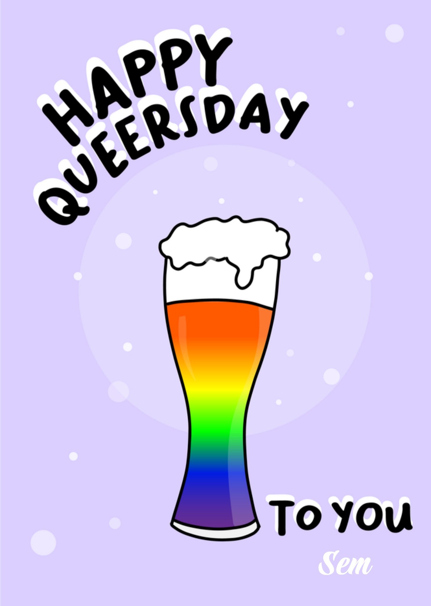 Verjaardagskaart LHBTIQ+ Kaart Liefs Jansje