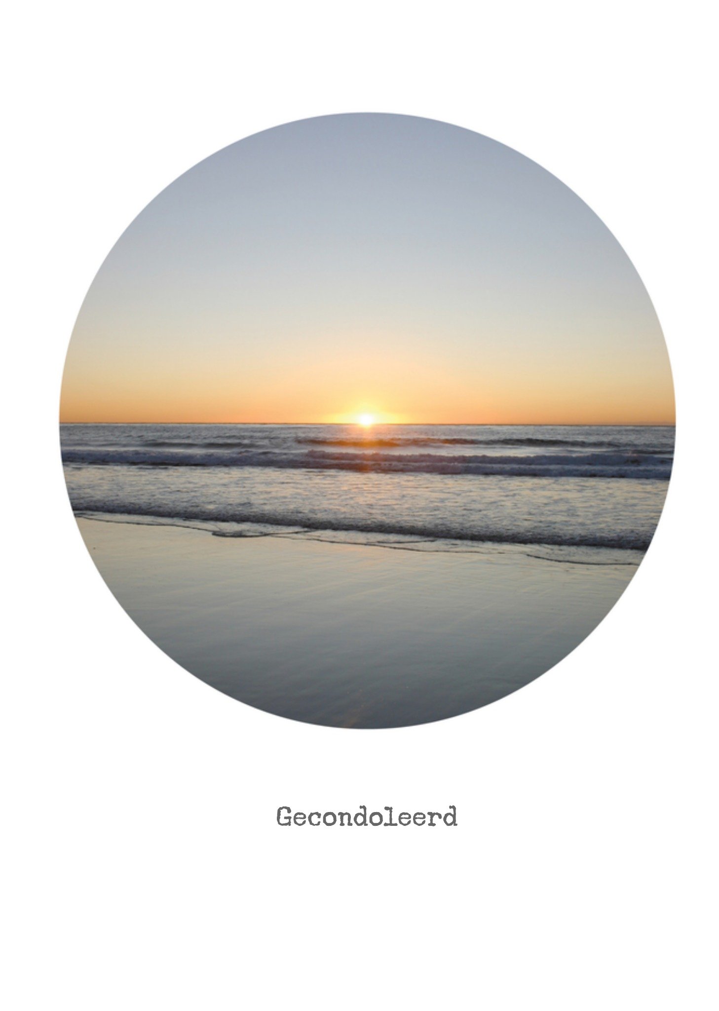 Anne-Marie Vervenne Condoleancekaart Strand en zee Kaart Bright Spot