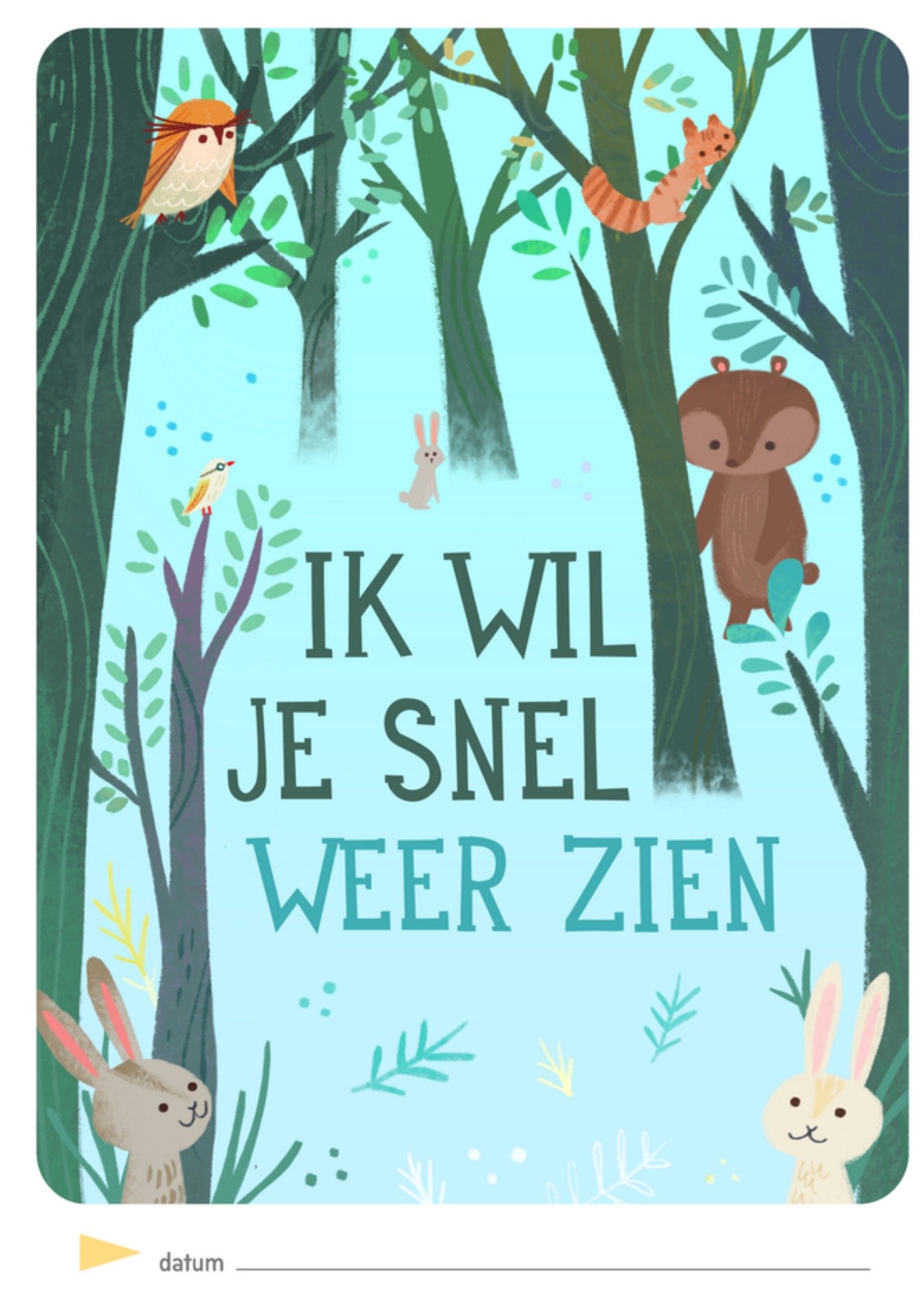 Vriendschapskaart Ik wil je zien Kaart Milestone