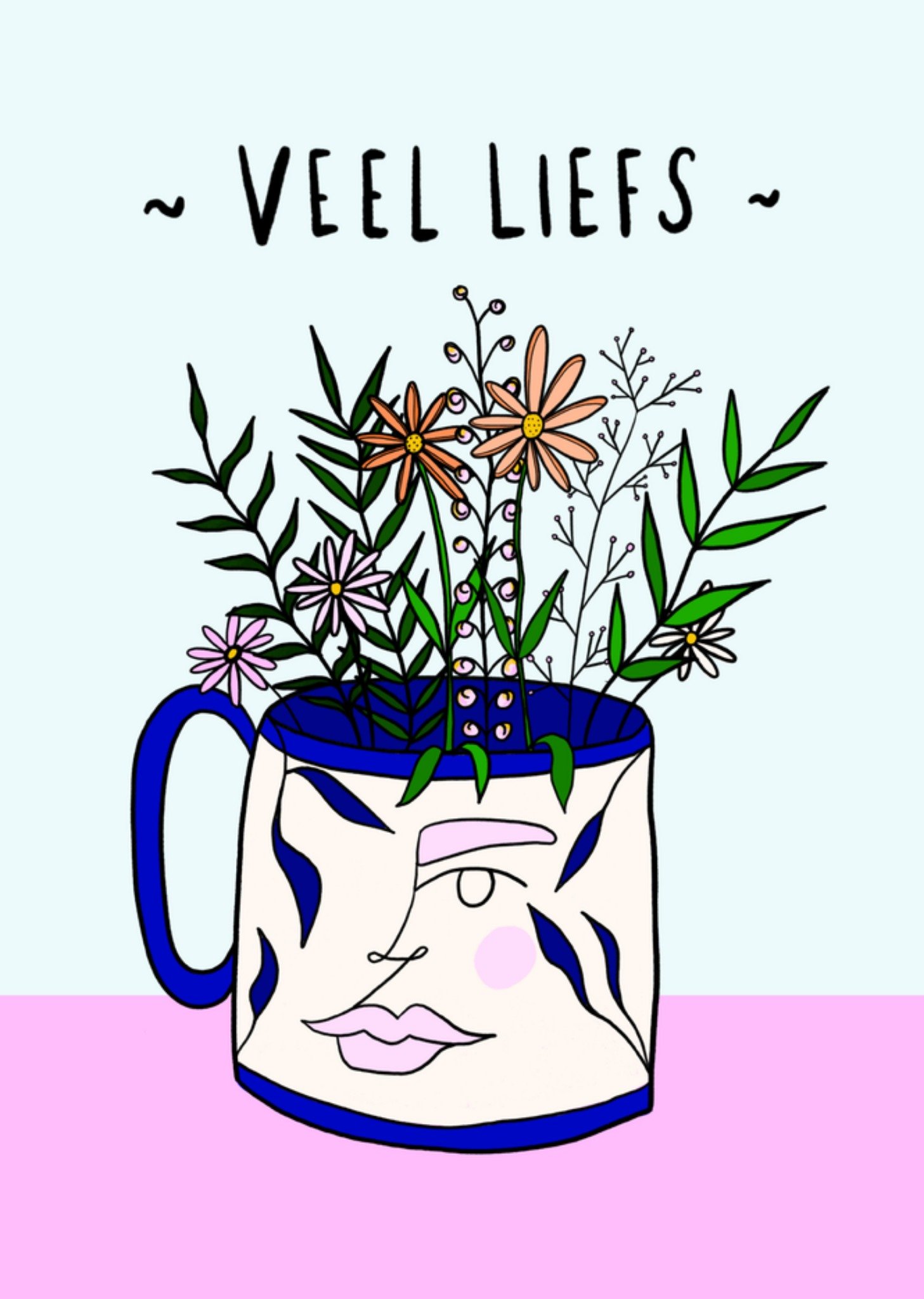 Valentijnskaart mok planten Kaart Greetz