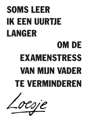 Loesje | Geslaagd kaart | examenstress