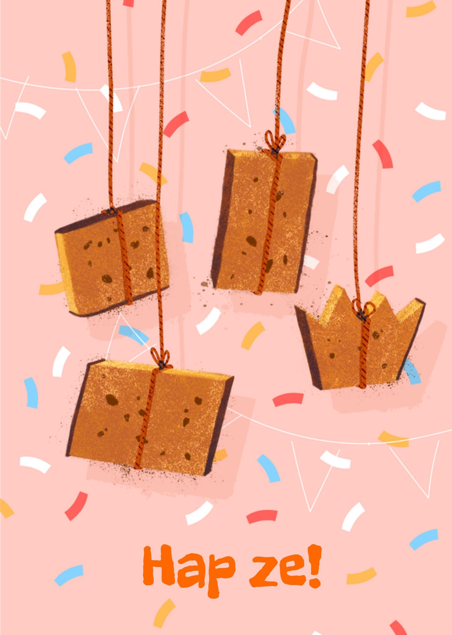 Greetz Koningsdag kaart ontbijtkoek Standard Card