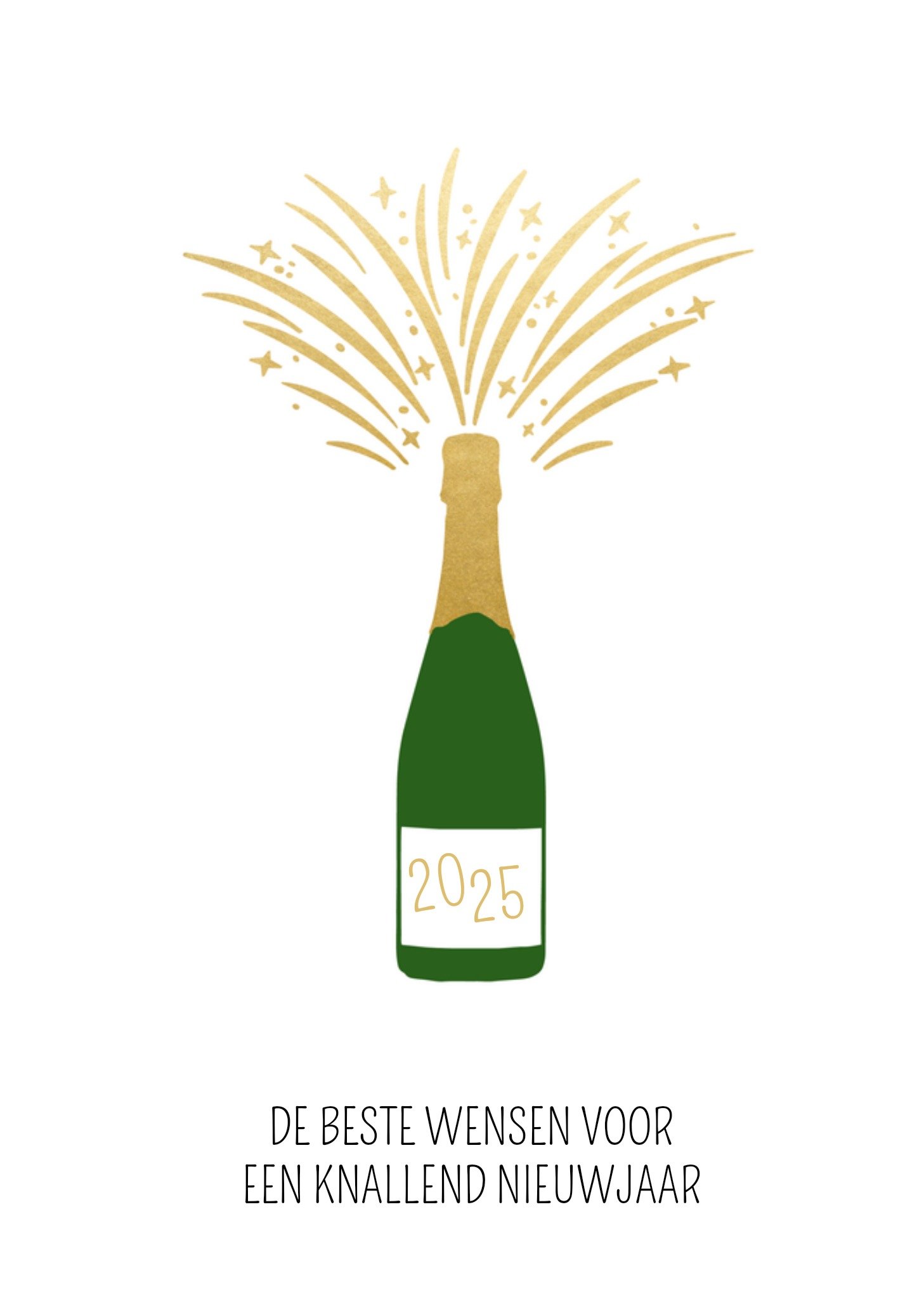 Greetz Nieuwjaarskaart champagnefles Standard Card