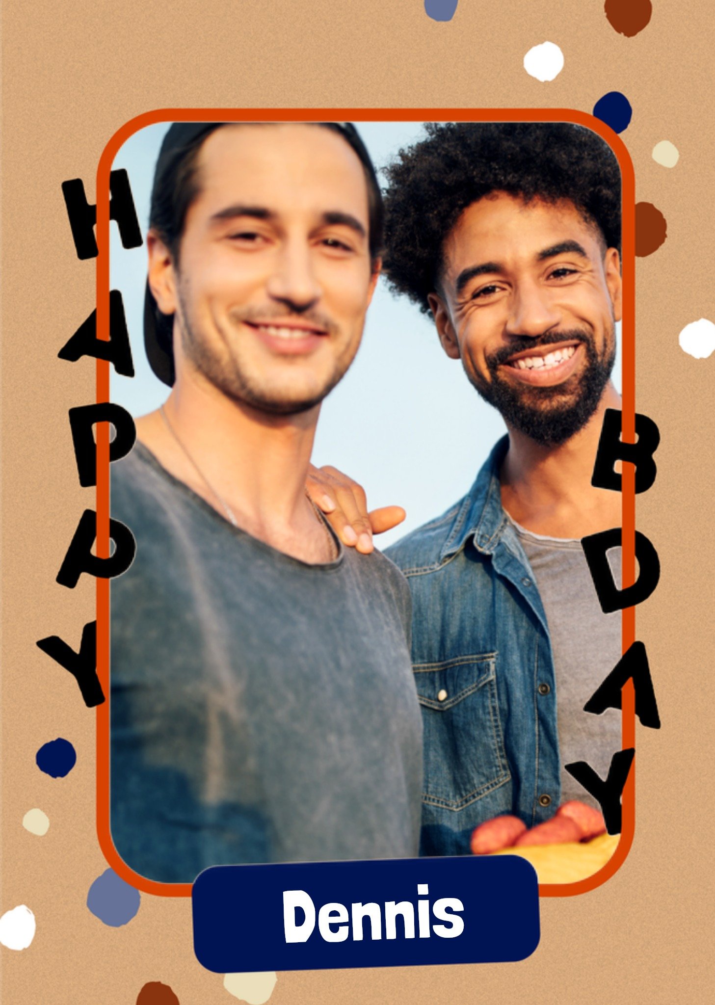 Verjaardagskaart Met foto Aanpasbare naam Greetz