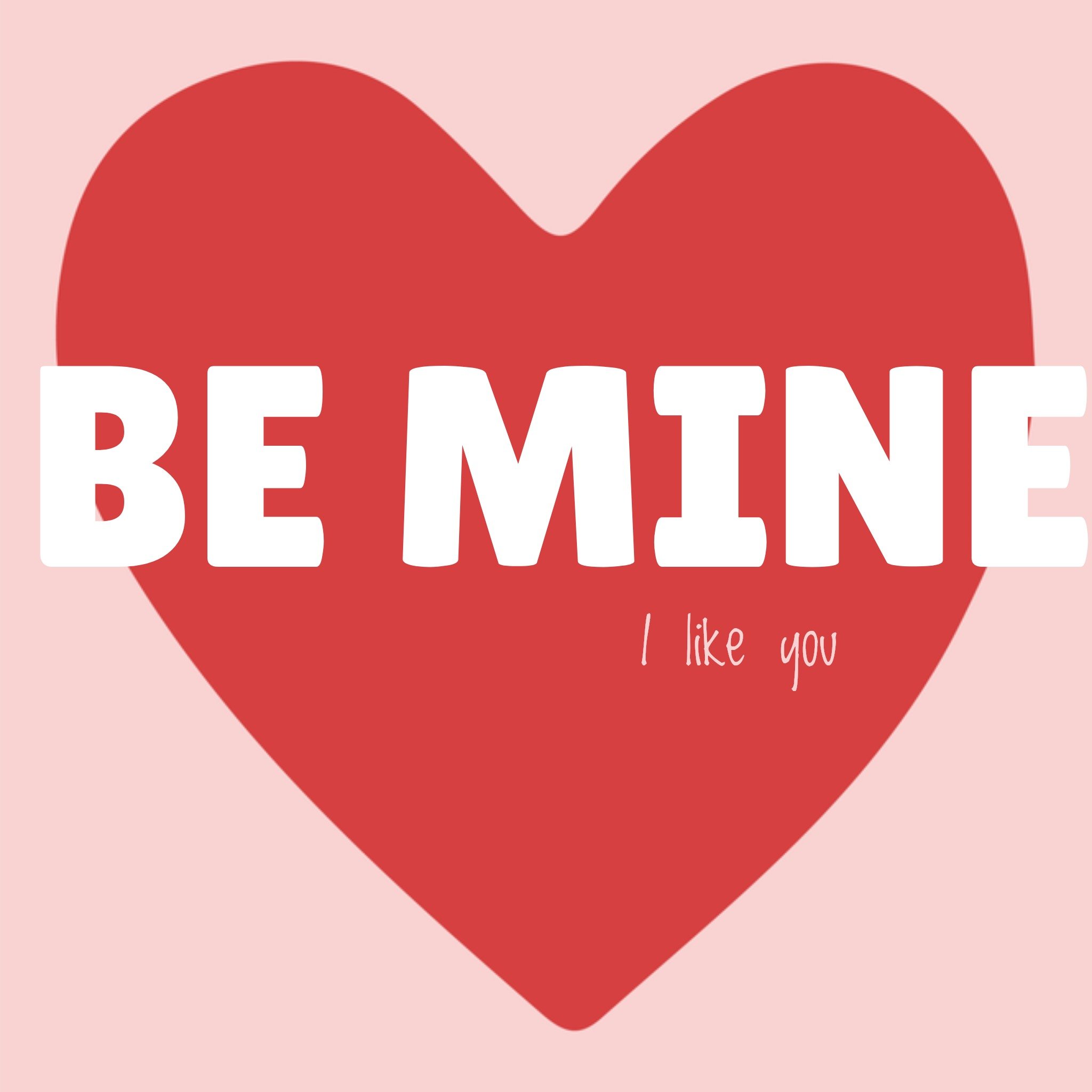 Greetz Valentijnskaart Be mine Vierkant
