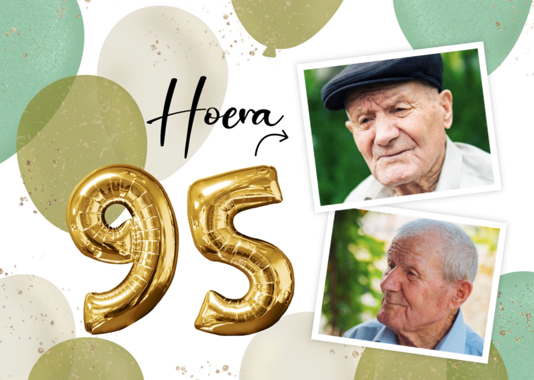 Verjaardagskaart 95 jaar fotokaart Greetz