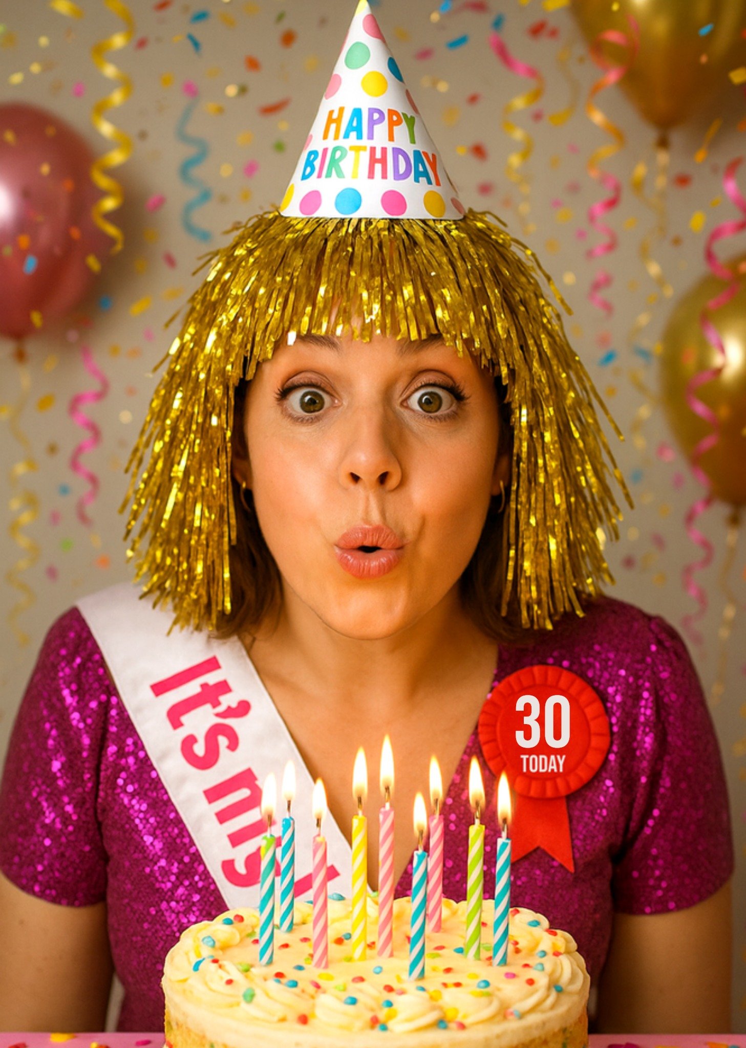 Verjaardagskaart Face Swap Happy Birthday 30 Today Greetz