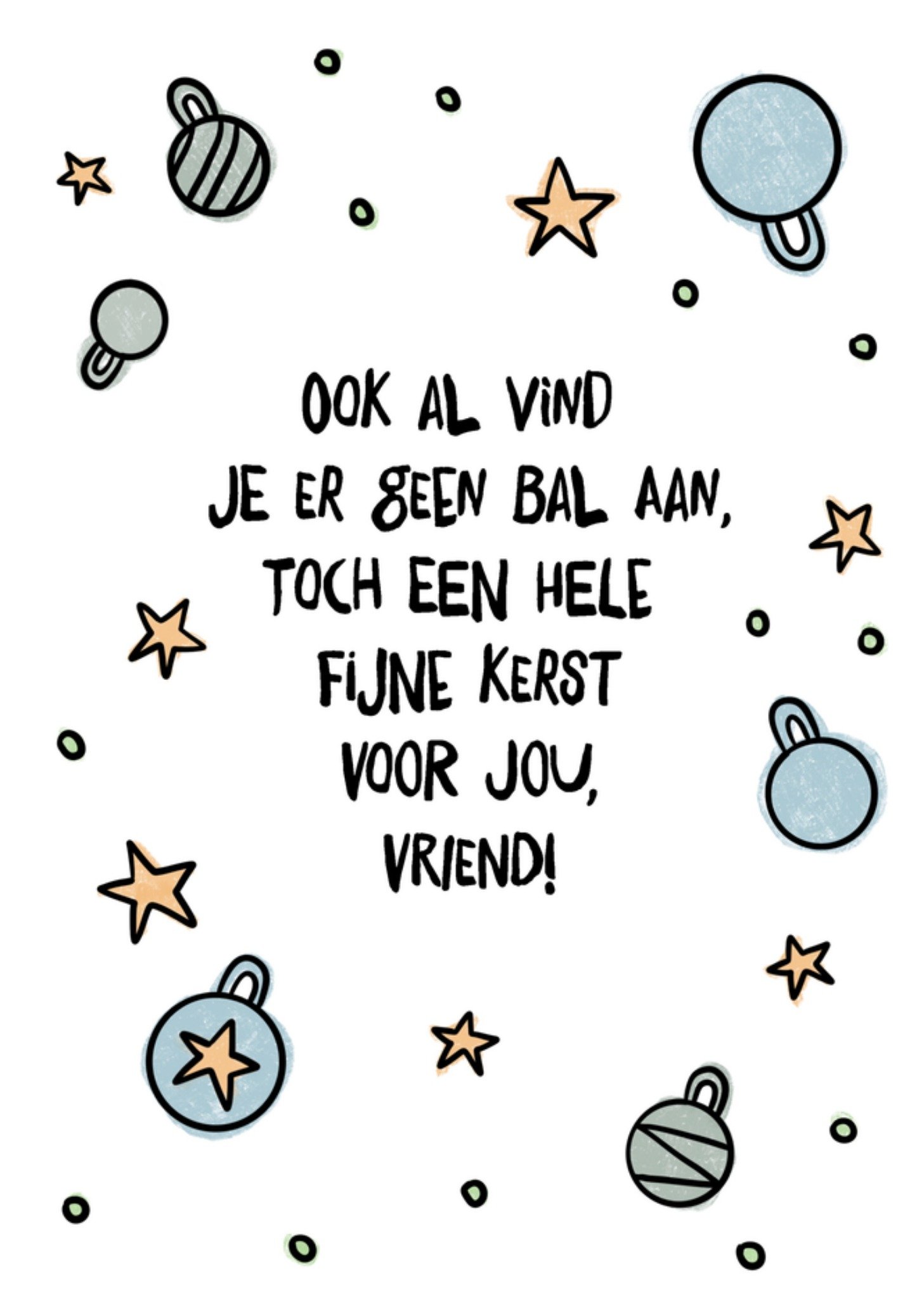 Kerstkaart Voor jou Vriend Greetz